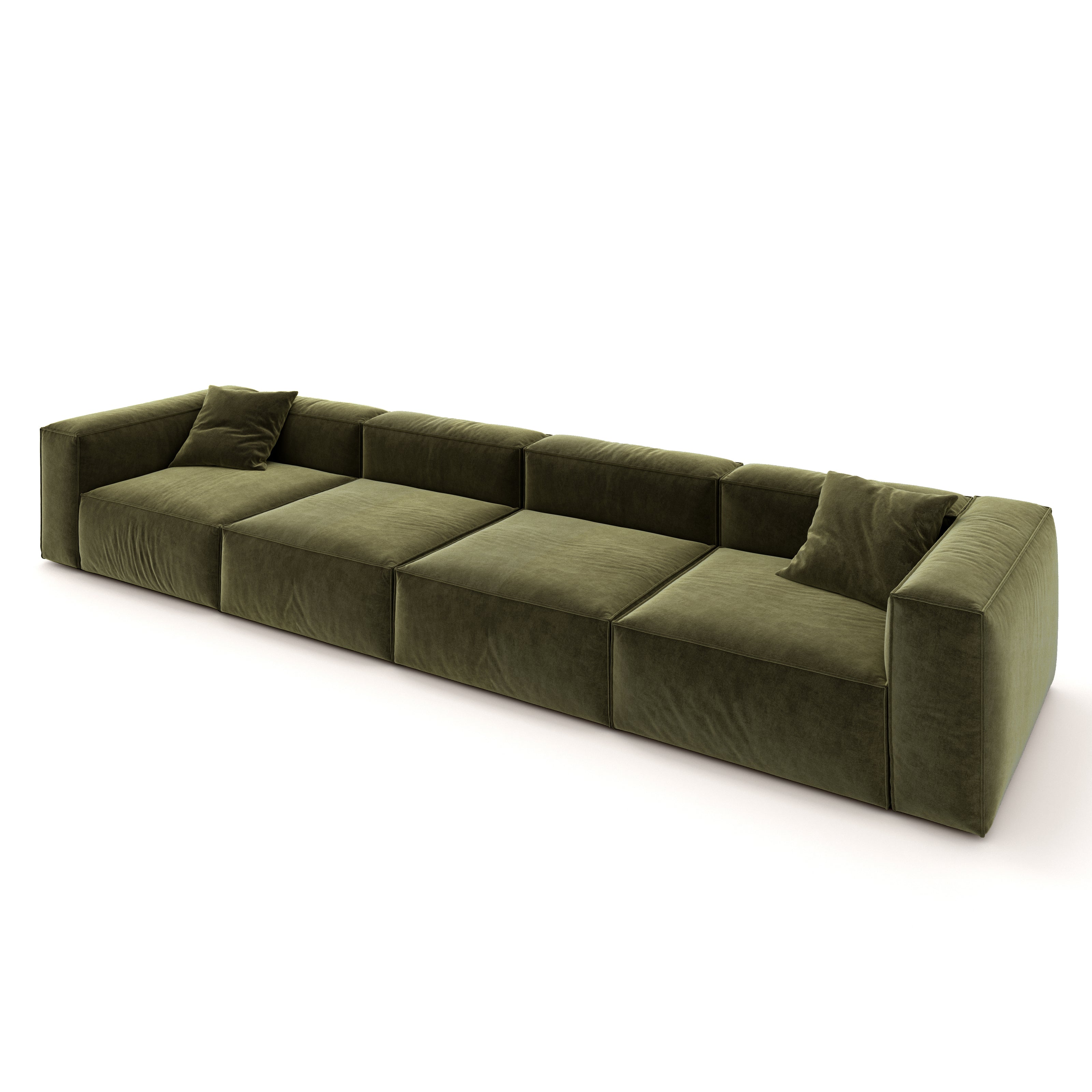 Eleanor Modular Sofa – Velvet Collection – Olive