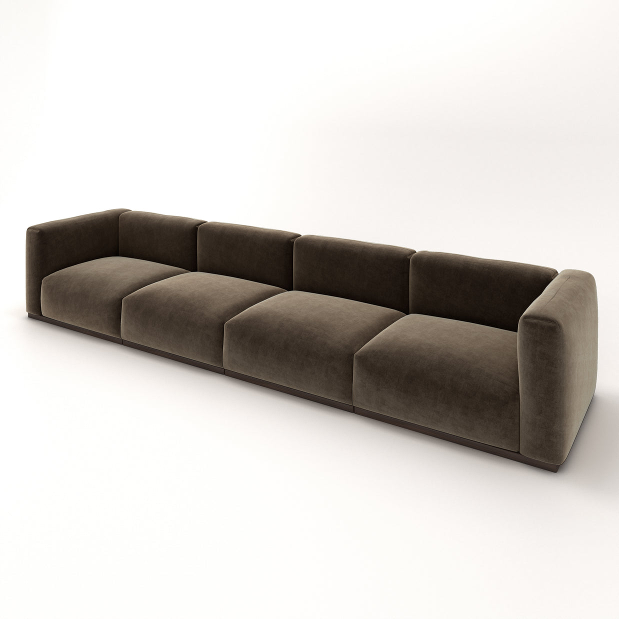 Charlotte Modular Sofa – Velvet Collection – Mocha