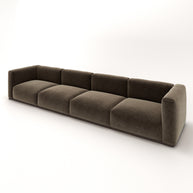 Charlotte Modular Sofa – Velvet Collection – Mocha