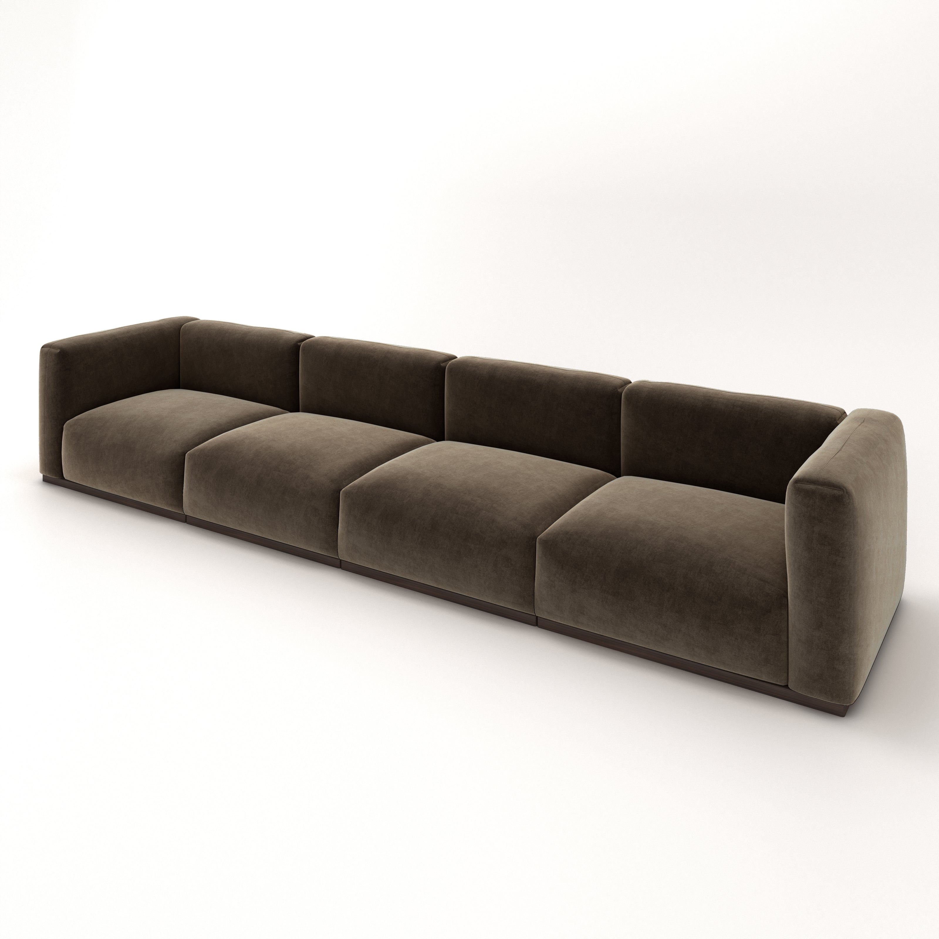 Charlotte Modular Sofa – Velvet Collection – Mocha