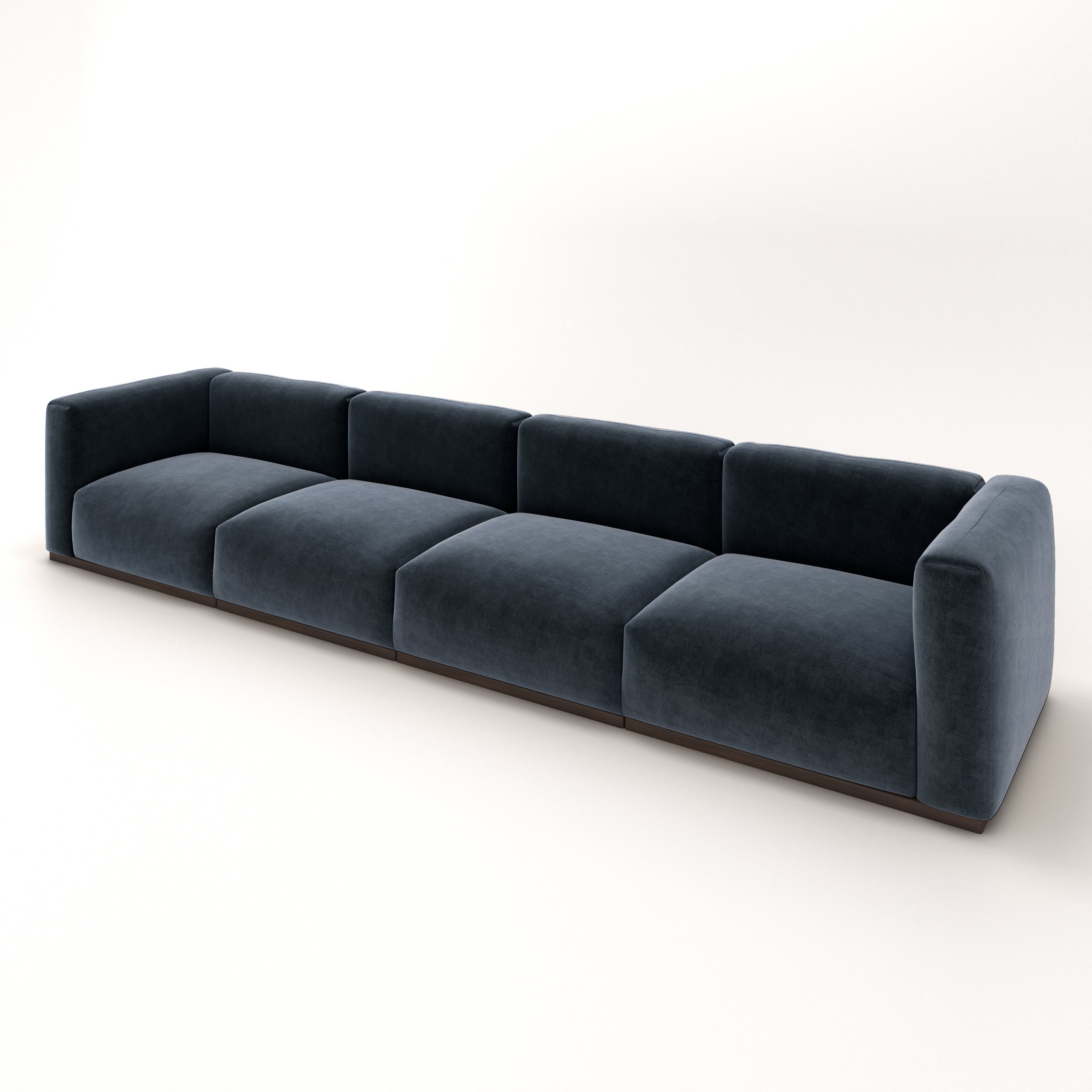 Charlotte Modular Sofa – Velvet Collection – Oxford Blue