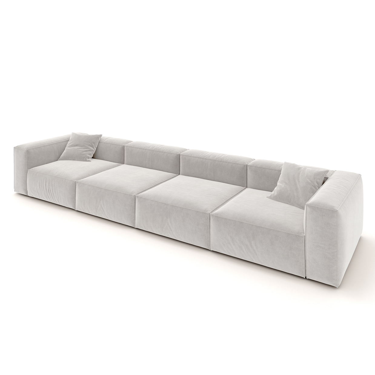 Eleanor Modular Sofa – Velvet Collection – Pearl