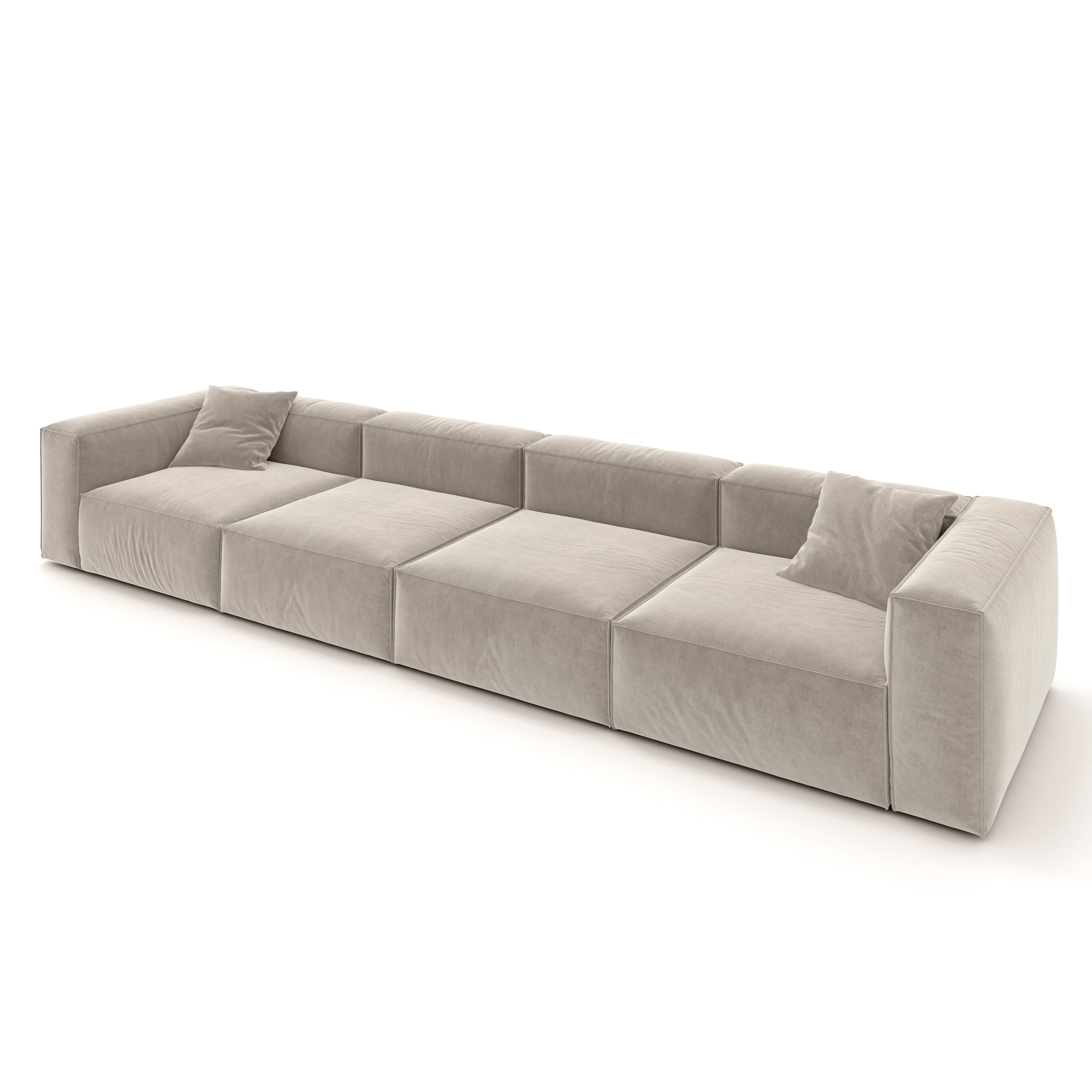 Eleanor Modular Sofa – Velvet Collection – Alabaster