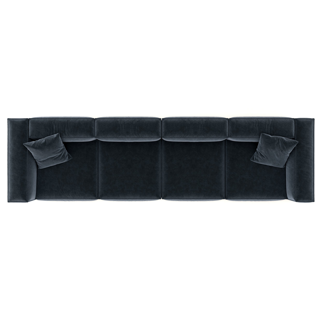 Eleanor Modular Sofa – Velvet Collection – Oxford Blue