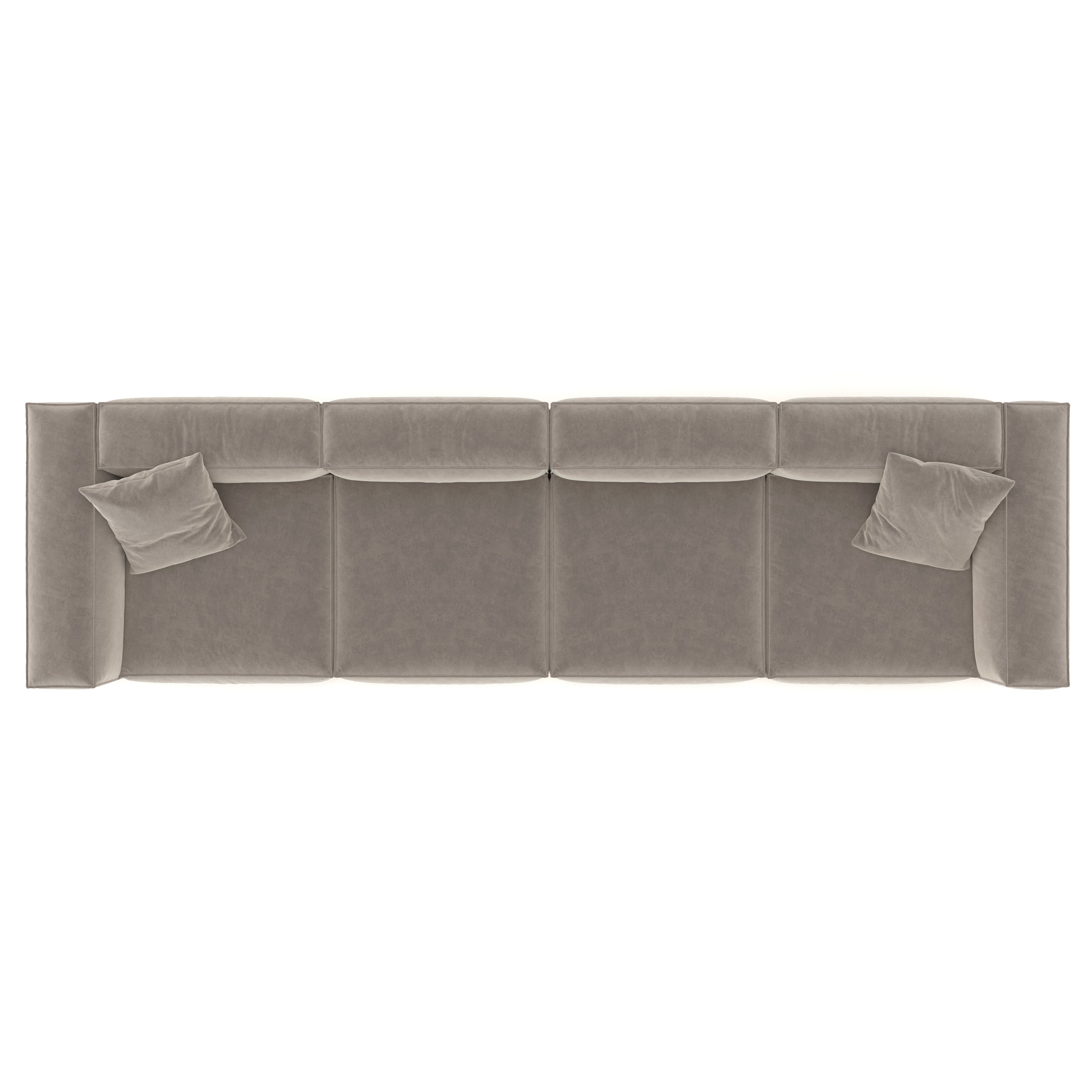 Eleanor Modular Sofa – Velvet Collection – Champagne