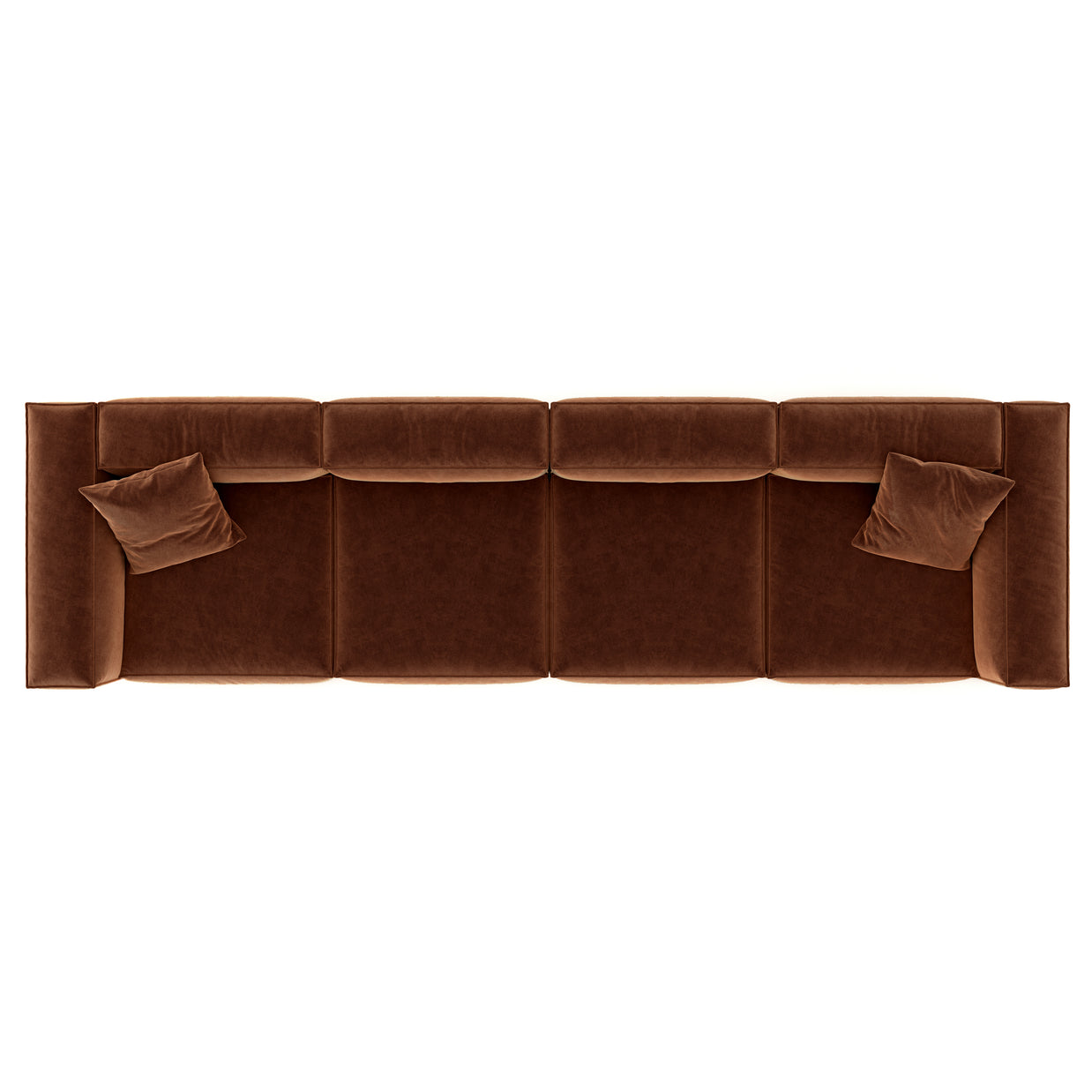 Eleanor Modular Sofa – Velvet Collection – Copper