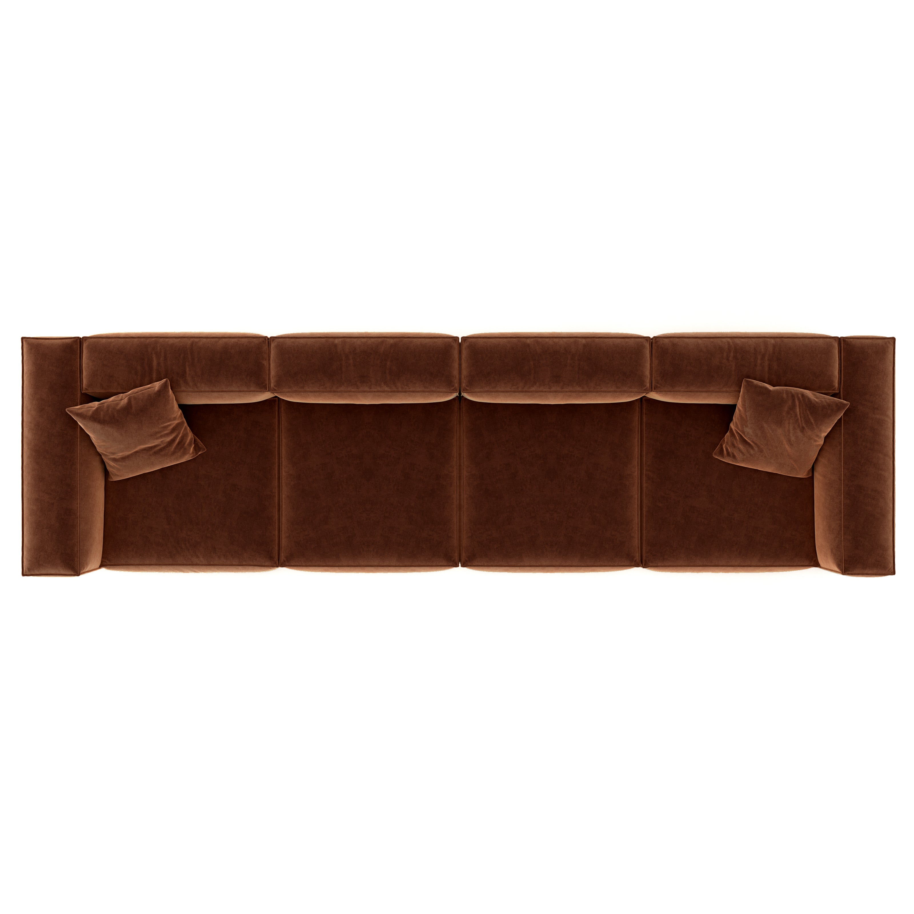 Eleanor Modular Sofa – Velvet Collection – Copper
