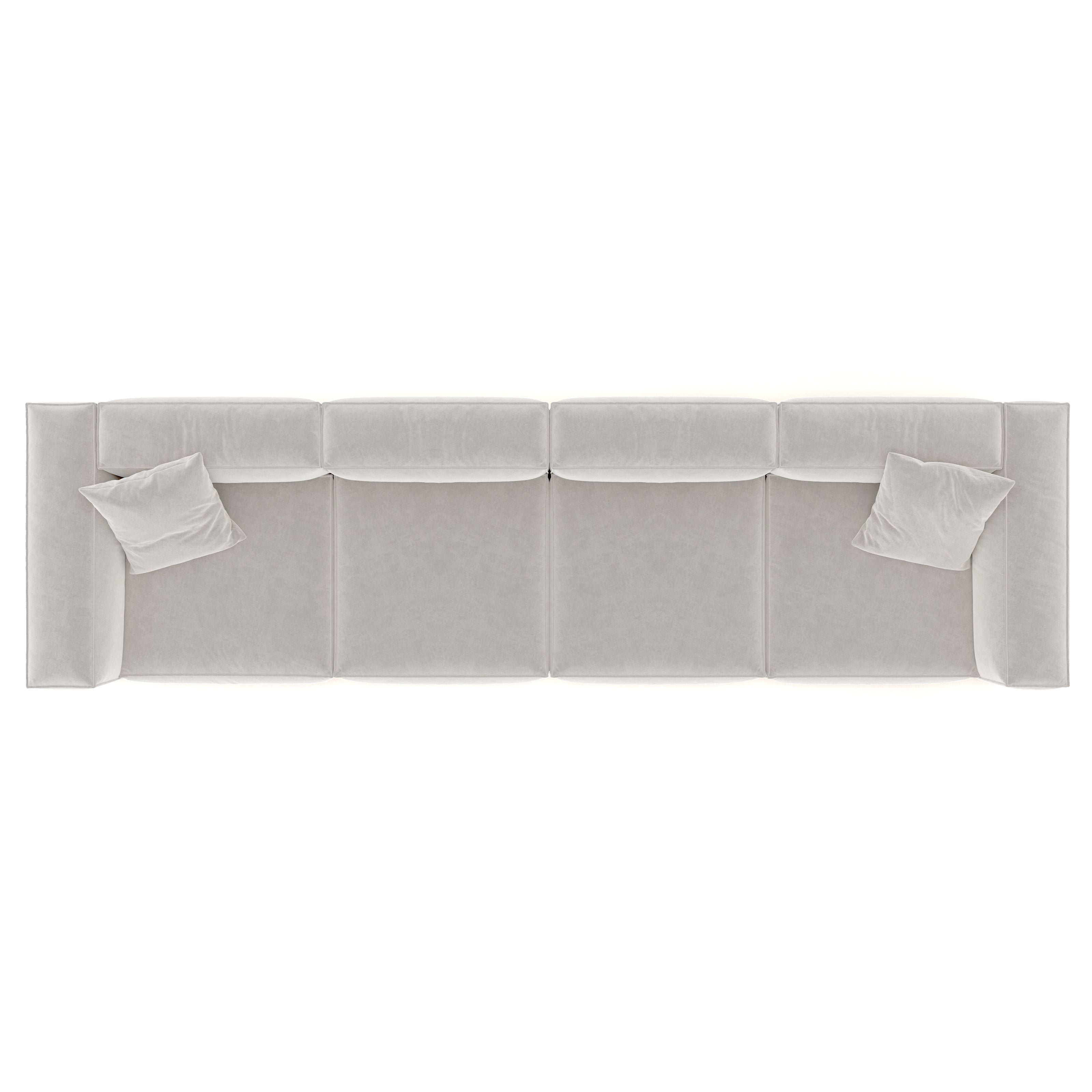 Eleanor Modular Sofa – Velvet Collection – Pearl