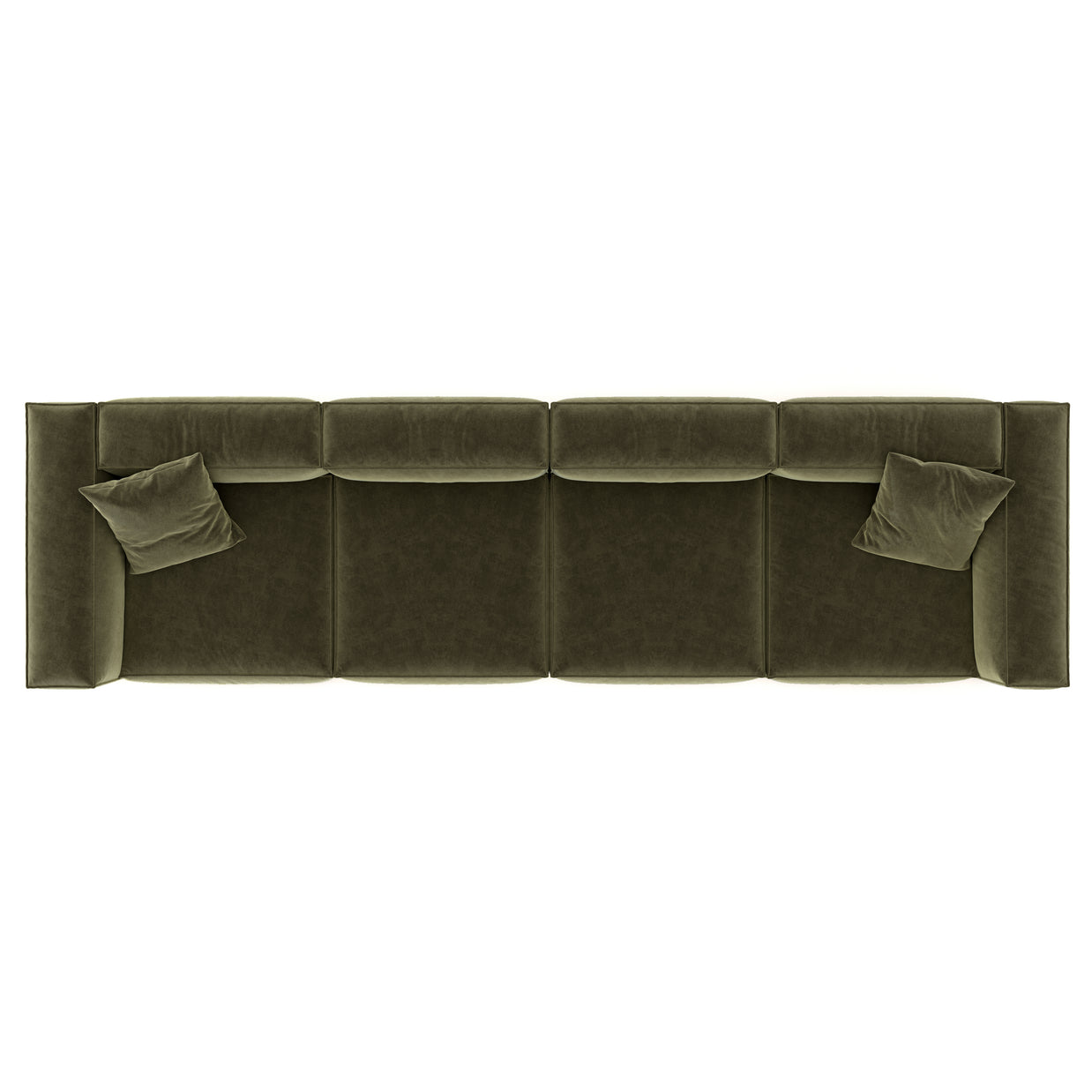 Eleanor Modular Sofa – Velvet Collection – Olive