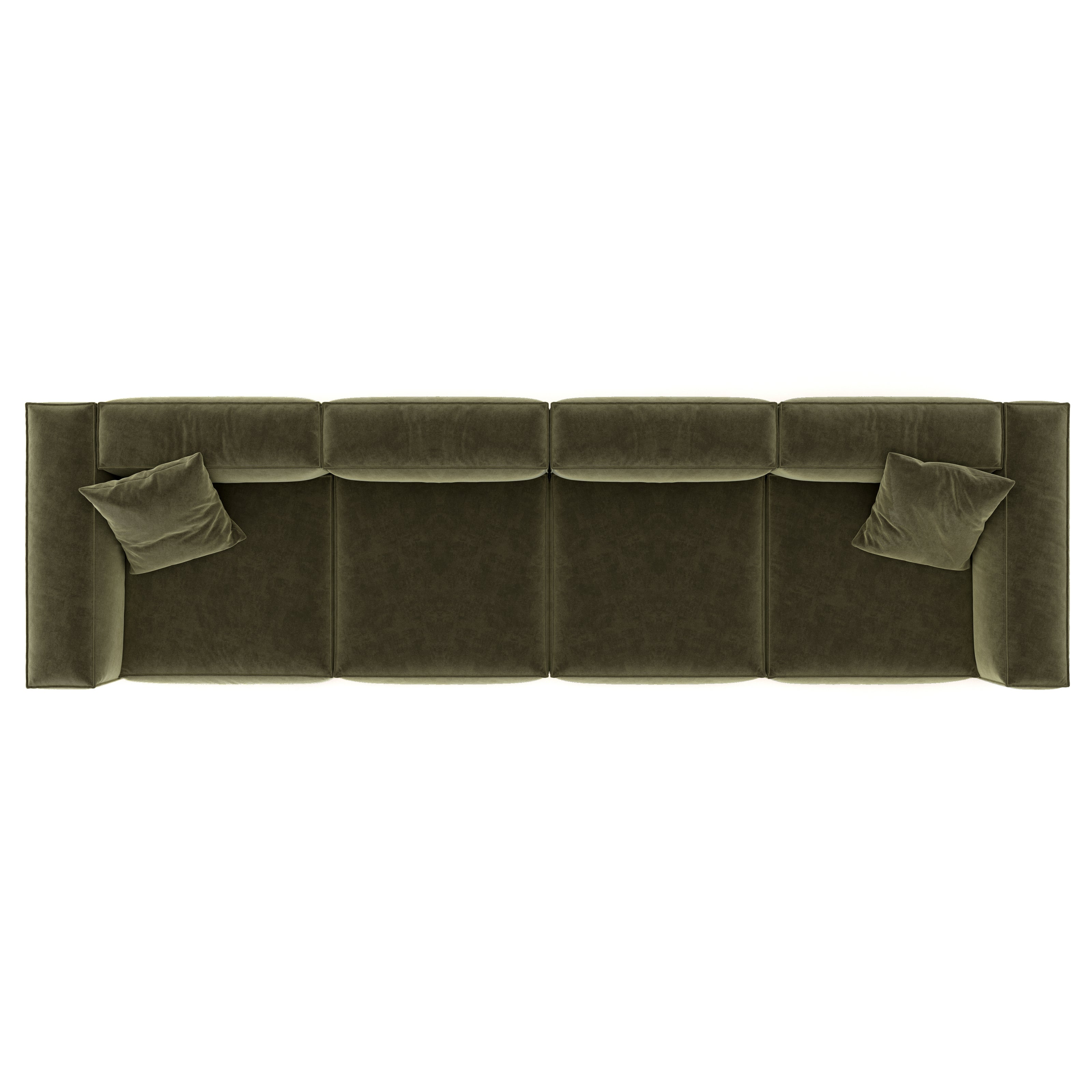 Eleanor Modular Sofa – Velvet Collection – Olive