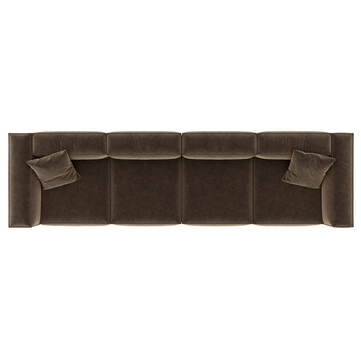 Eleanor Modular Sofa – Velvet Collection – Mocha