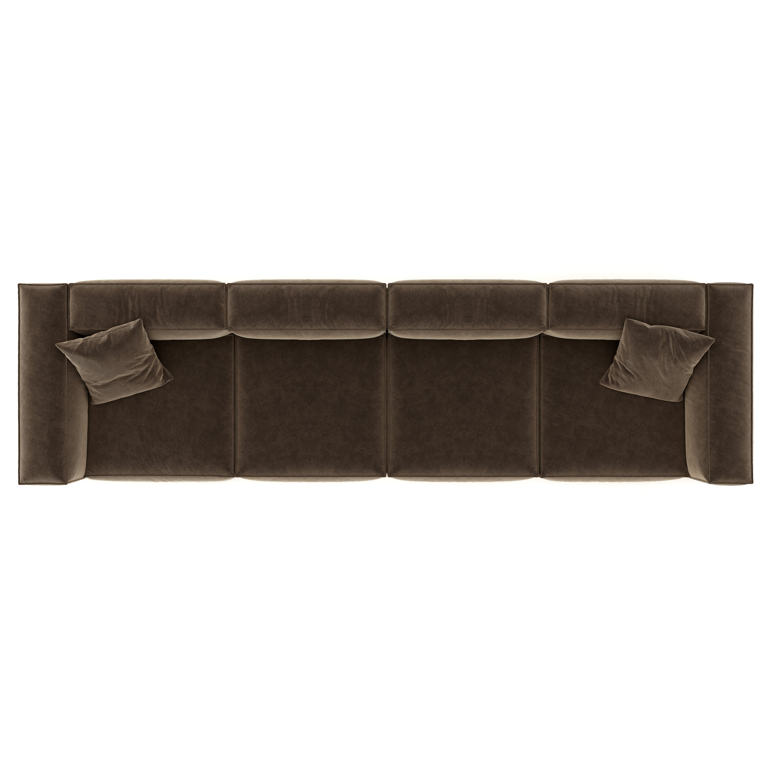 Eleanor Modular Sofa – Velvet Collection – Mocha