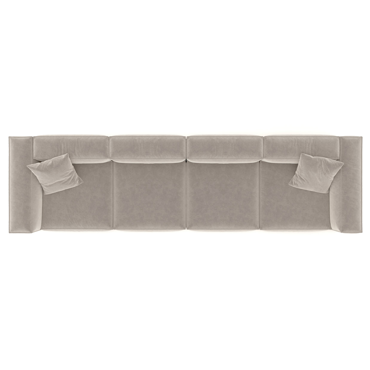 Eleanor Modular Sofa – Velvet Collection – Alabaster