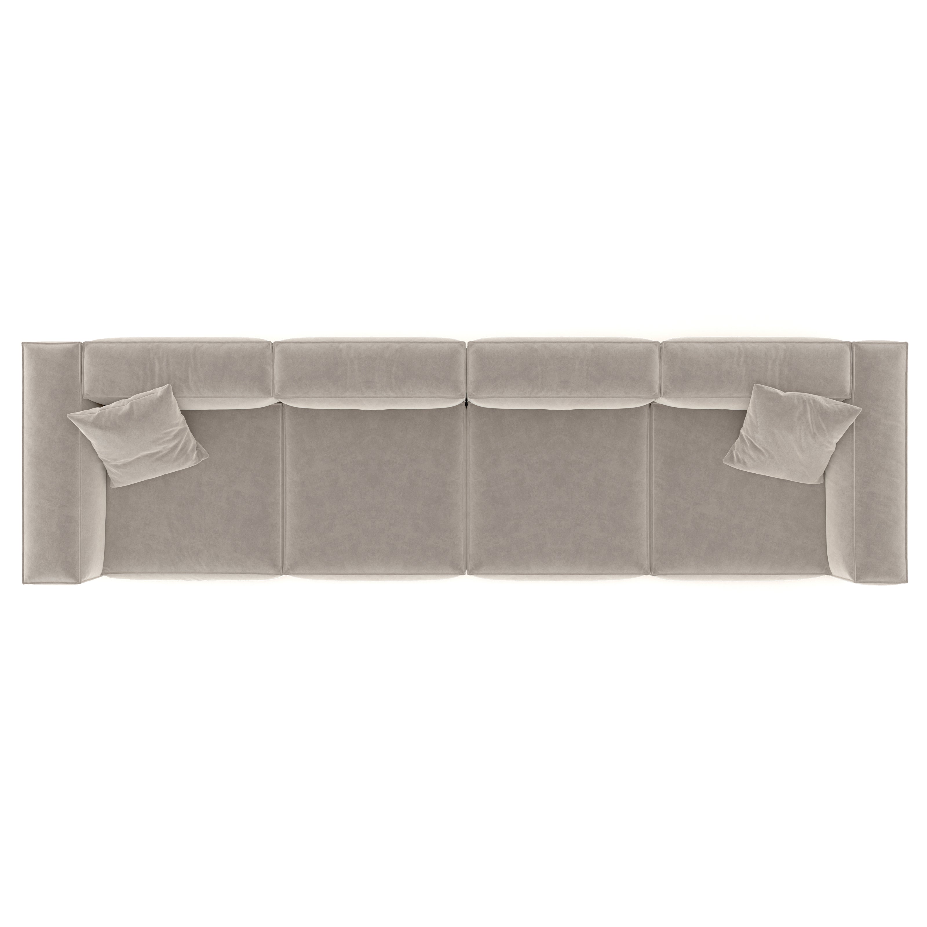 Eleanor Modular Sofa – Velvet Collection – Alabaster