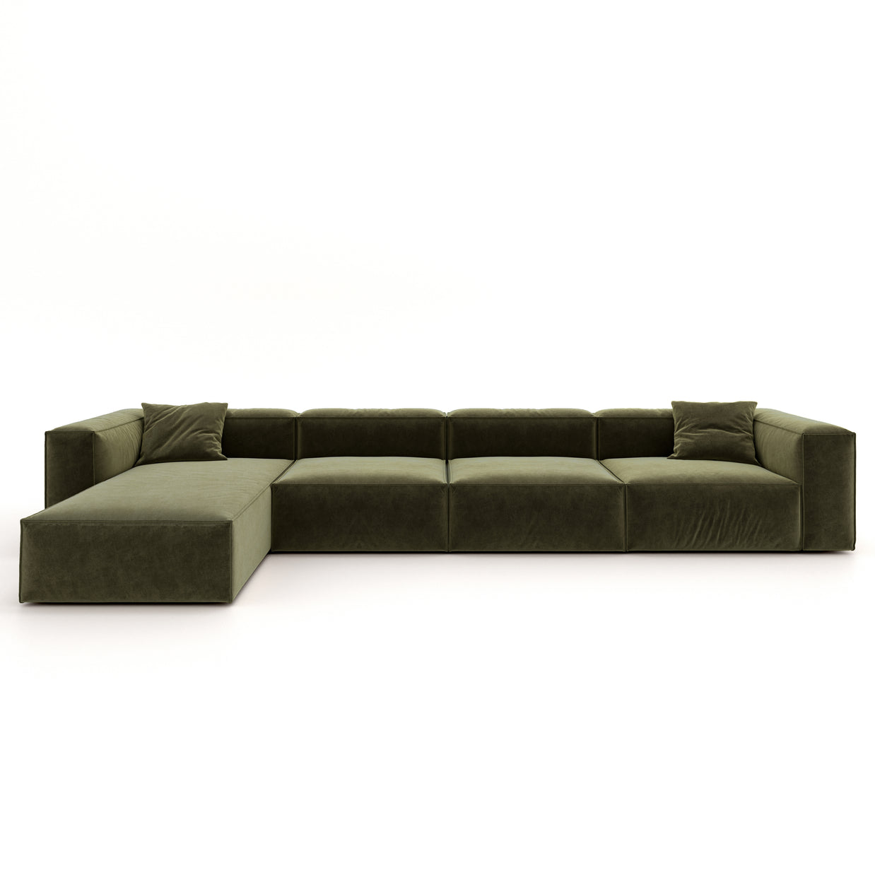 Eleanor Modular Sofa – Velvet Collection – Olive