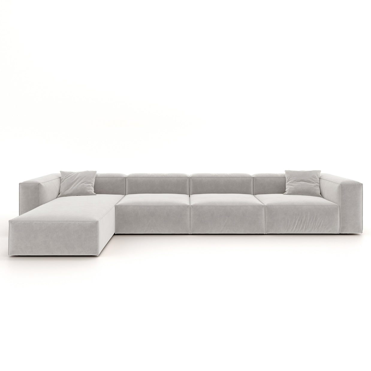 Eleanor Modular Sofa – Velvet Collection – Pearl