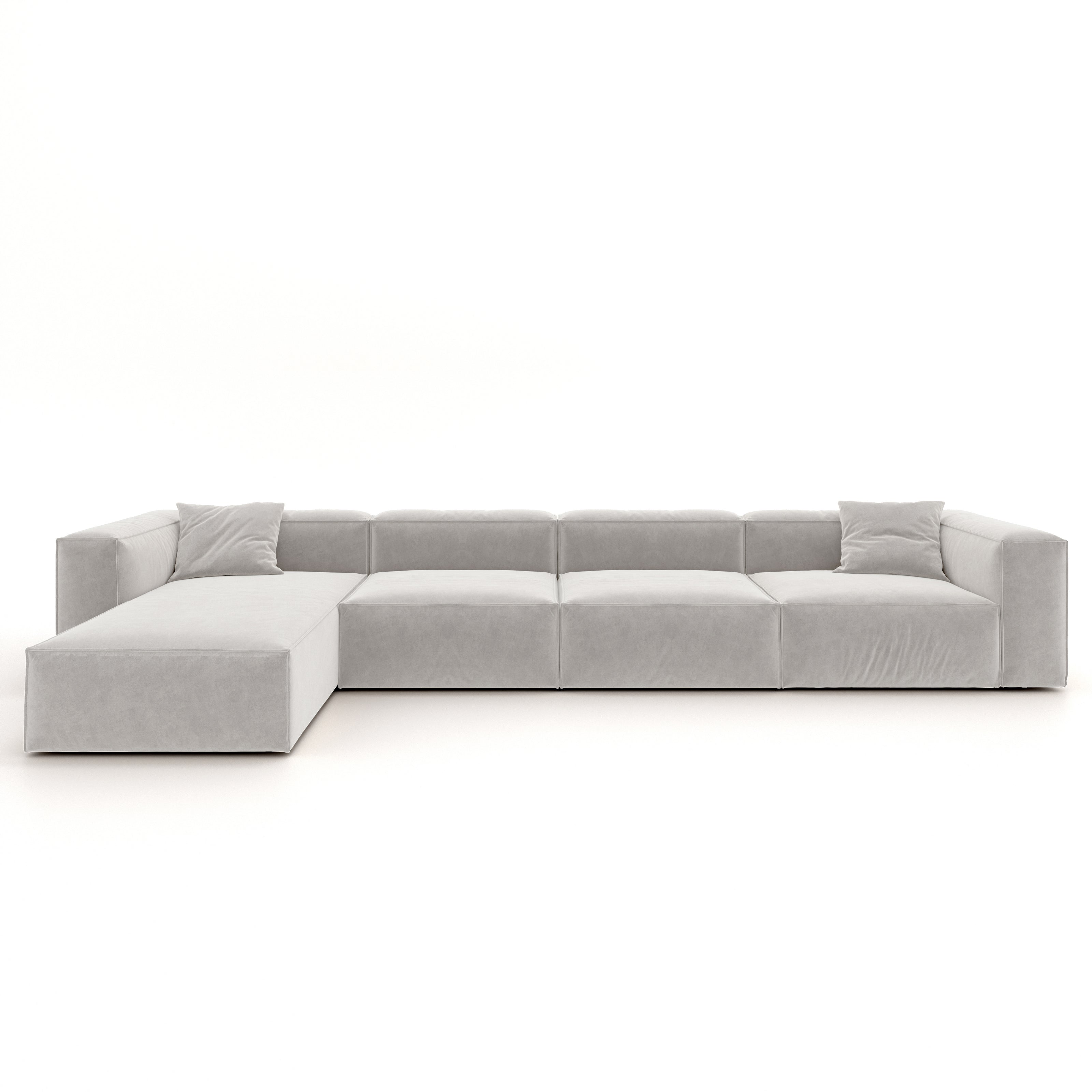 Eleanor Modular Sofa – Velvet Collection – Pearl