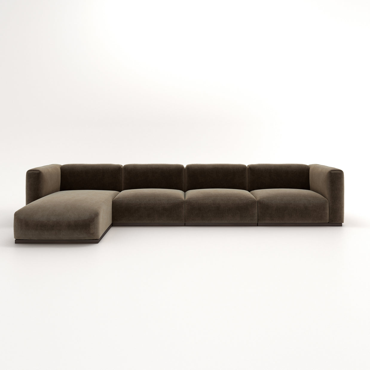 Charlotte Modular Sofa – Velvet Collection – Mocha
