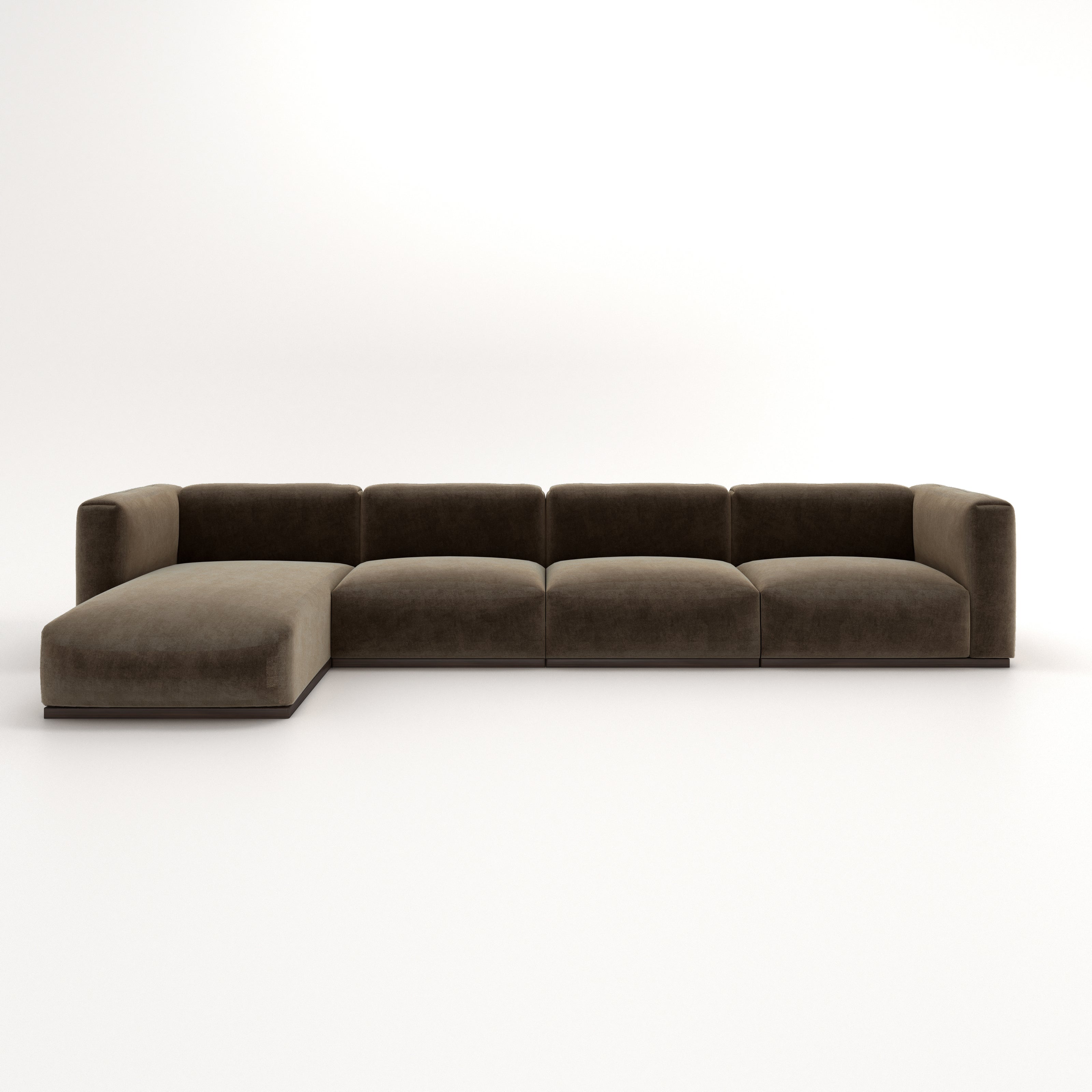 Charlotte Modular Sofa – Velvet Collection – Mocha