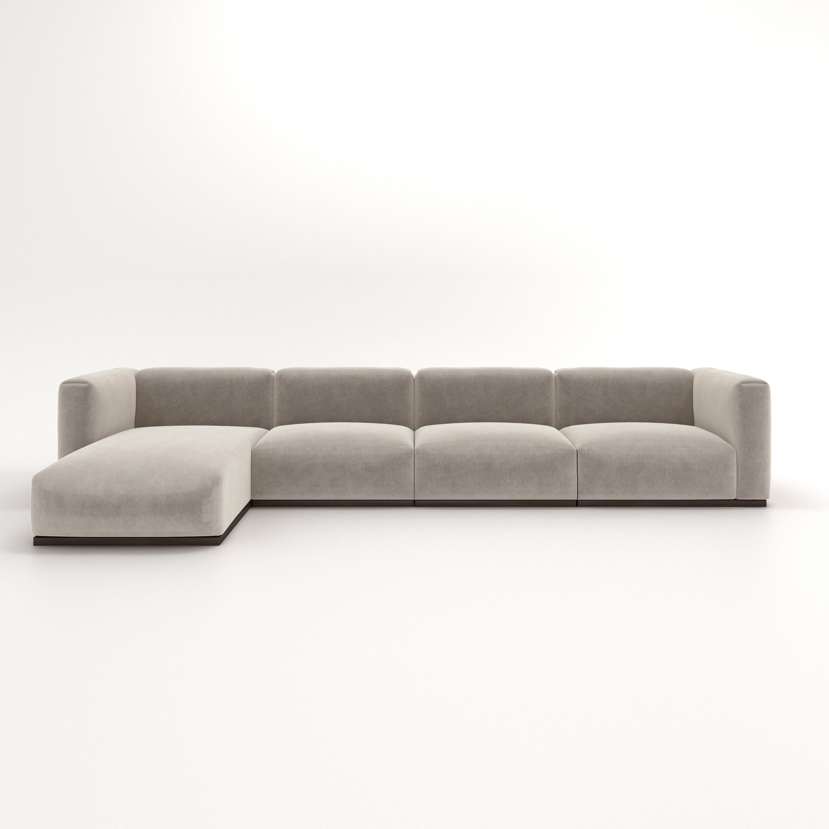 Charlotte Modular Sofa – Velvet Collection – Alabaster