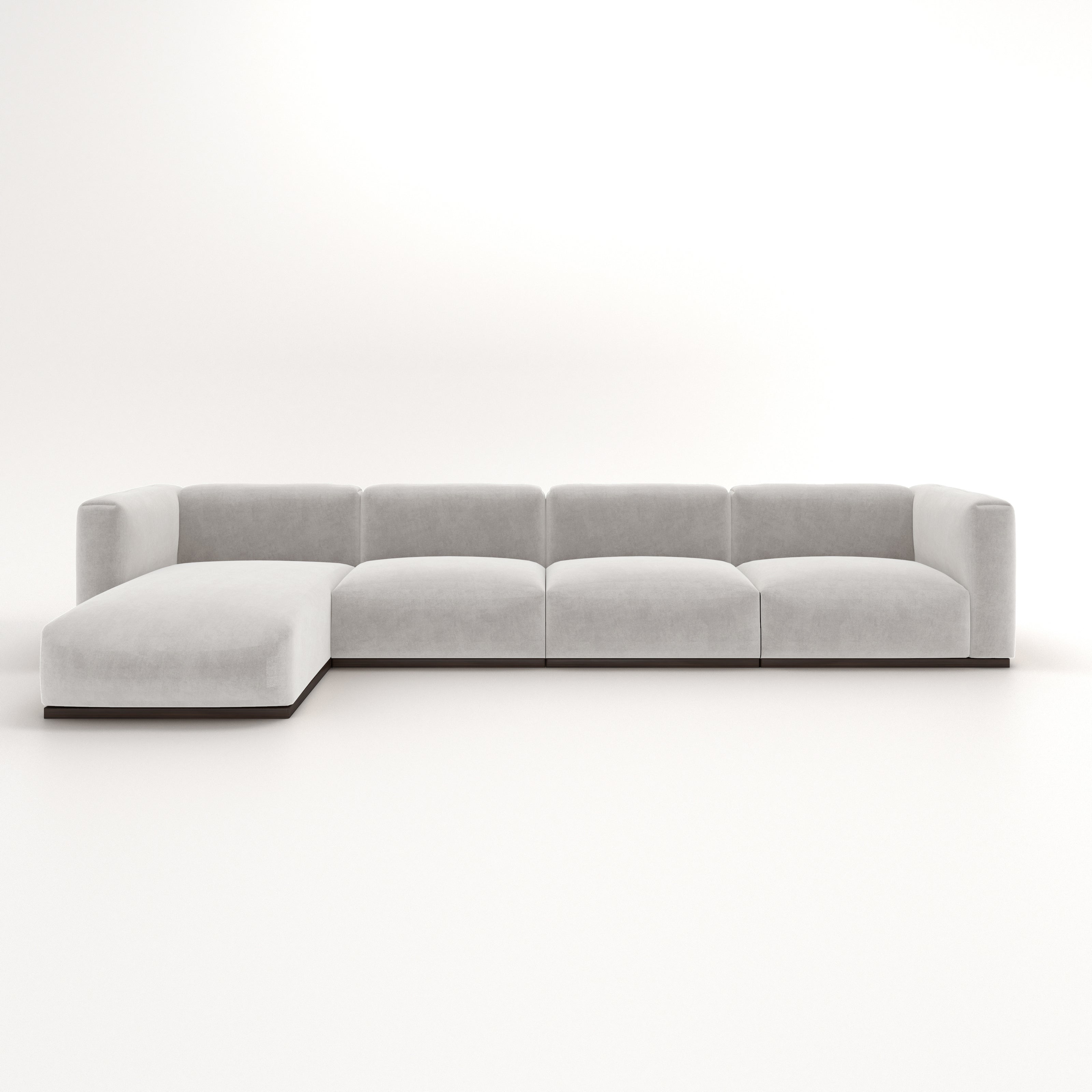 Charlotte Modular Sofa – Velvet Collection – Pearl