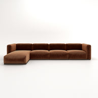 Charlotte Modular Sofa – Velvet Collection – Copper
