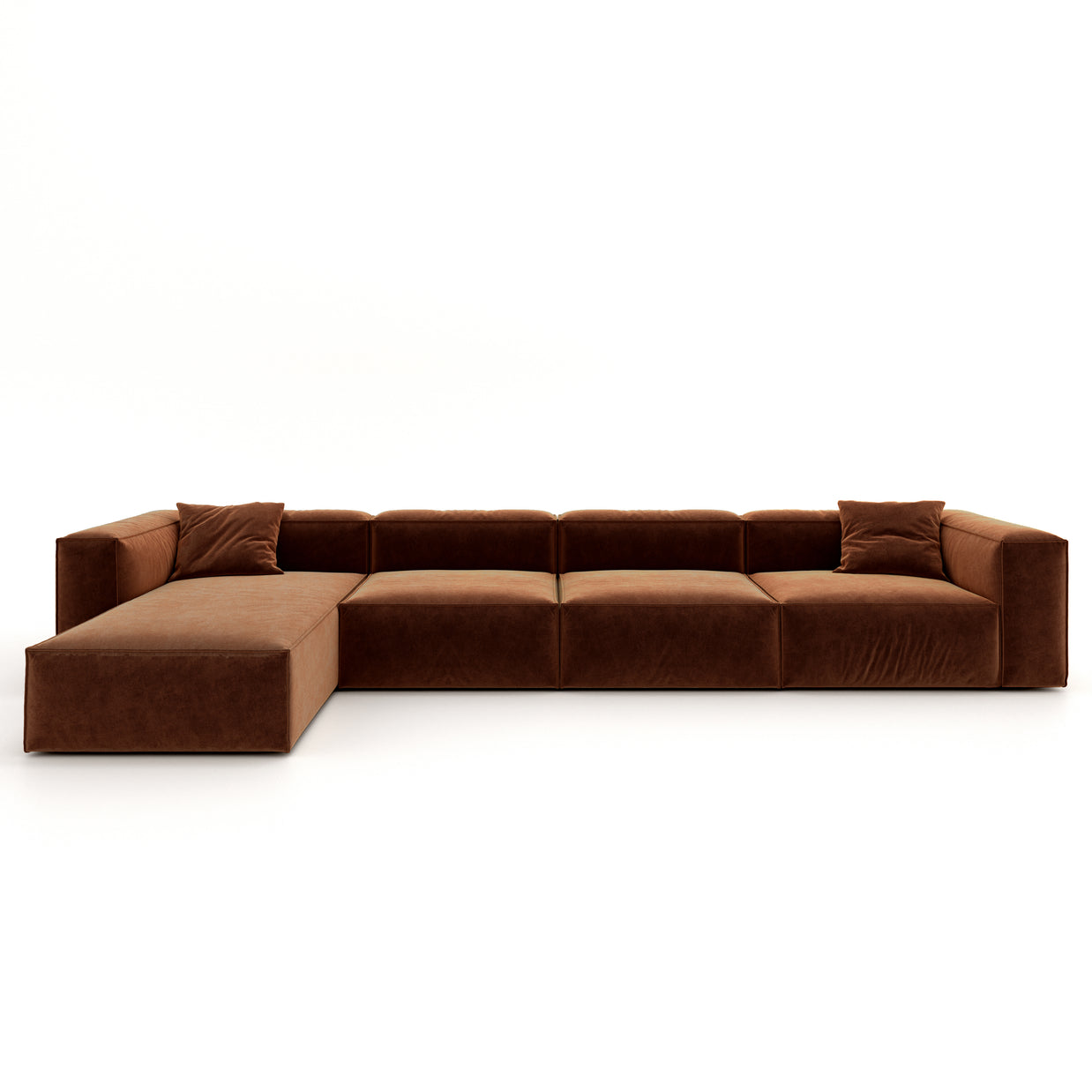 Eleanor Modular Sofa – Velvet Collection – Copper
