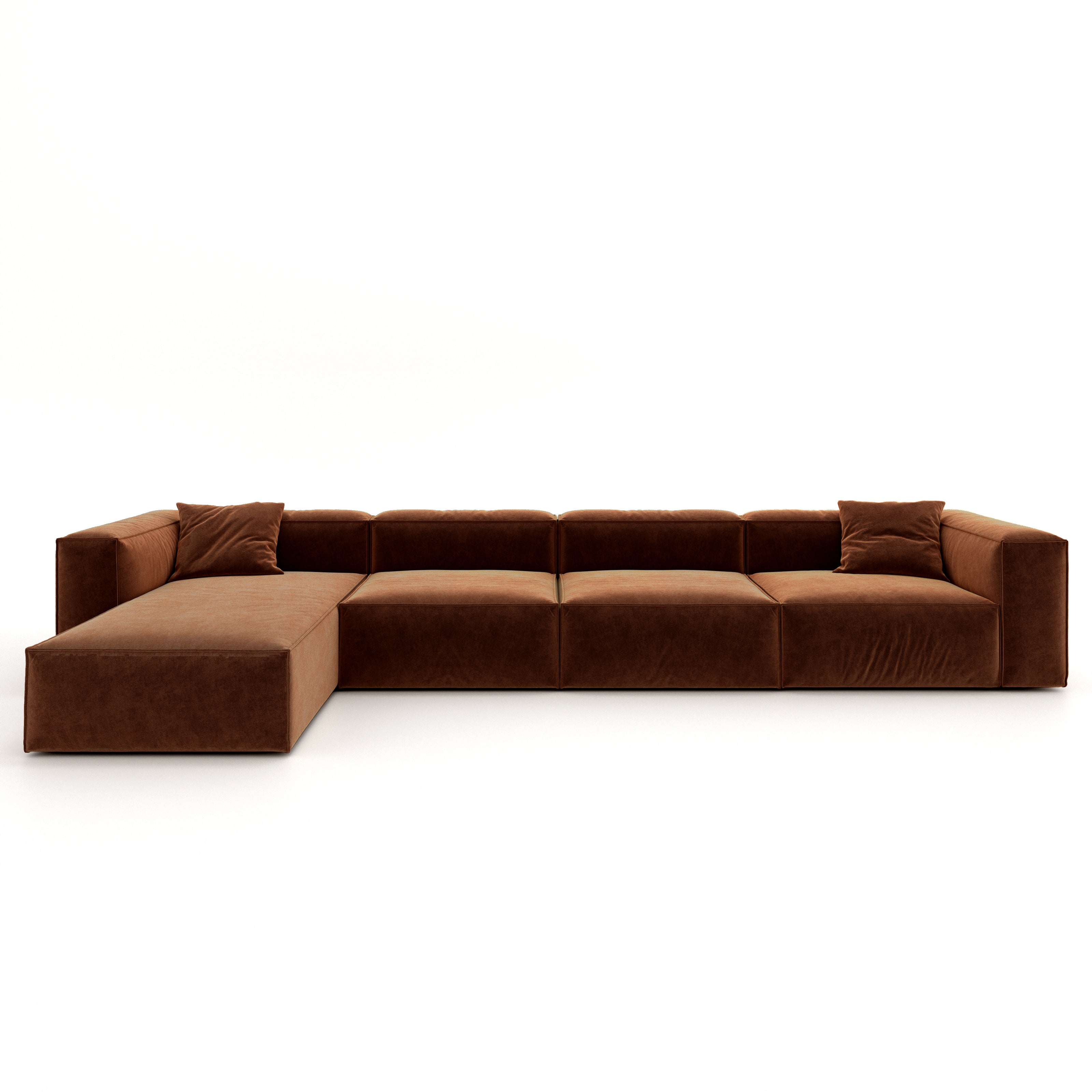 Eleanor Modular Sofa – Velvet Collection – Copper