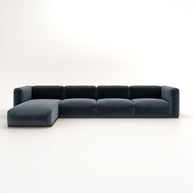 Charlotte Modular Sofa – Velvet Collection – Oxford Blue