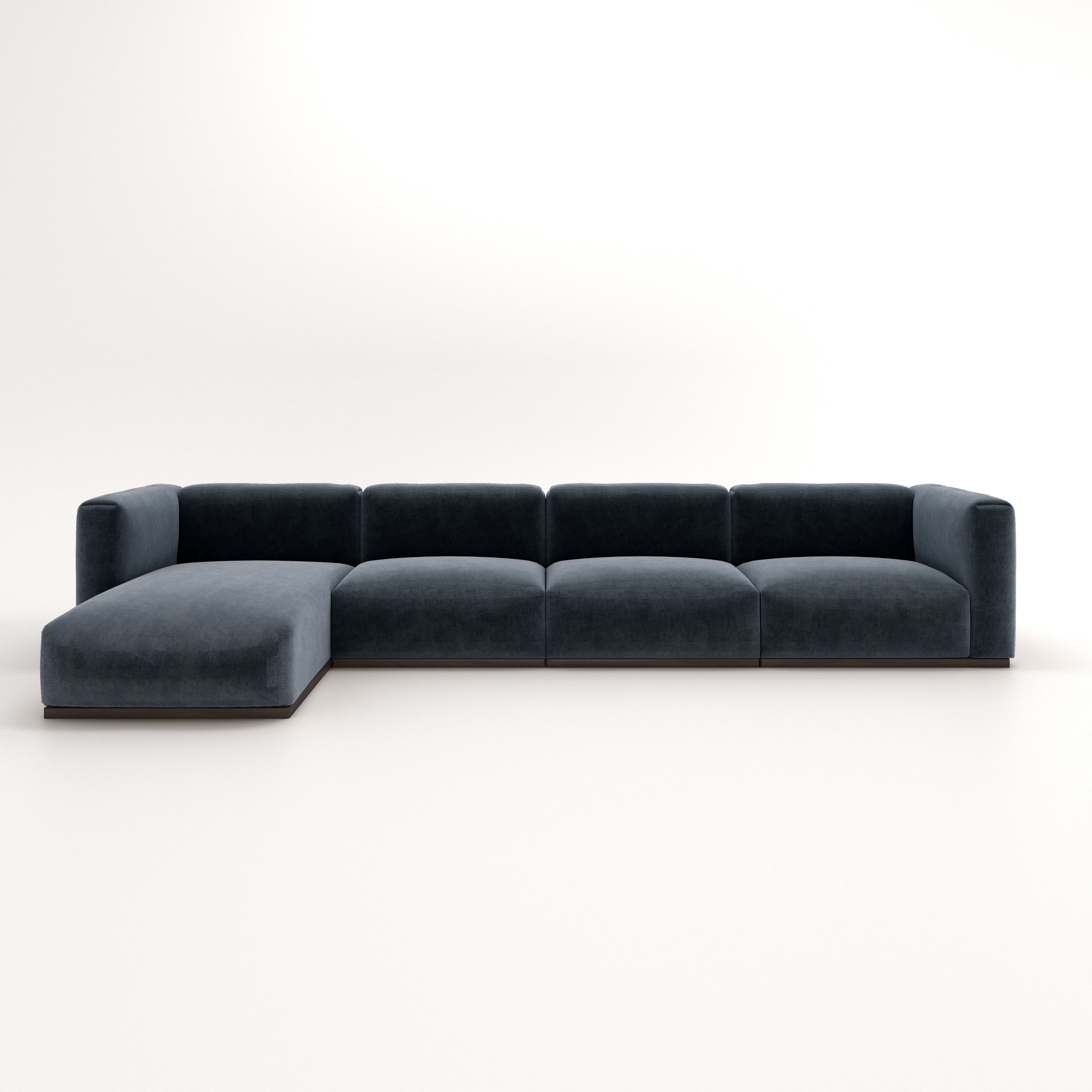 Charlotte Modular Sofa – Velvet Collection – Oxford Blue