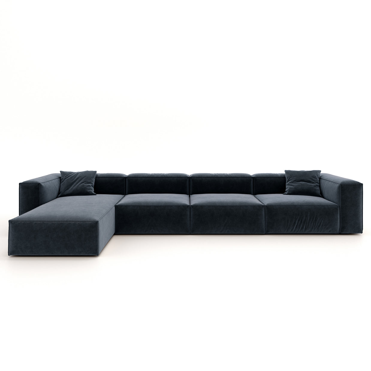 Eleanor Modular Sofa – Velvet Collection – Oxford Blue