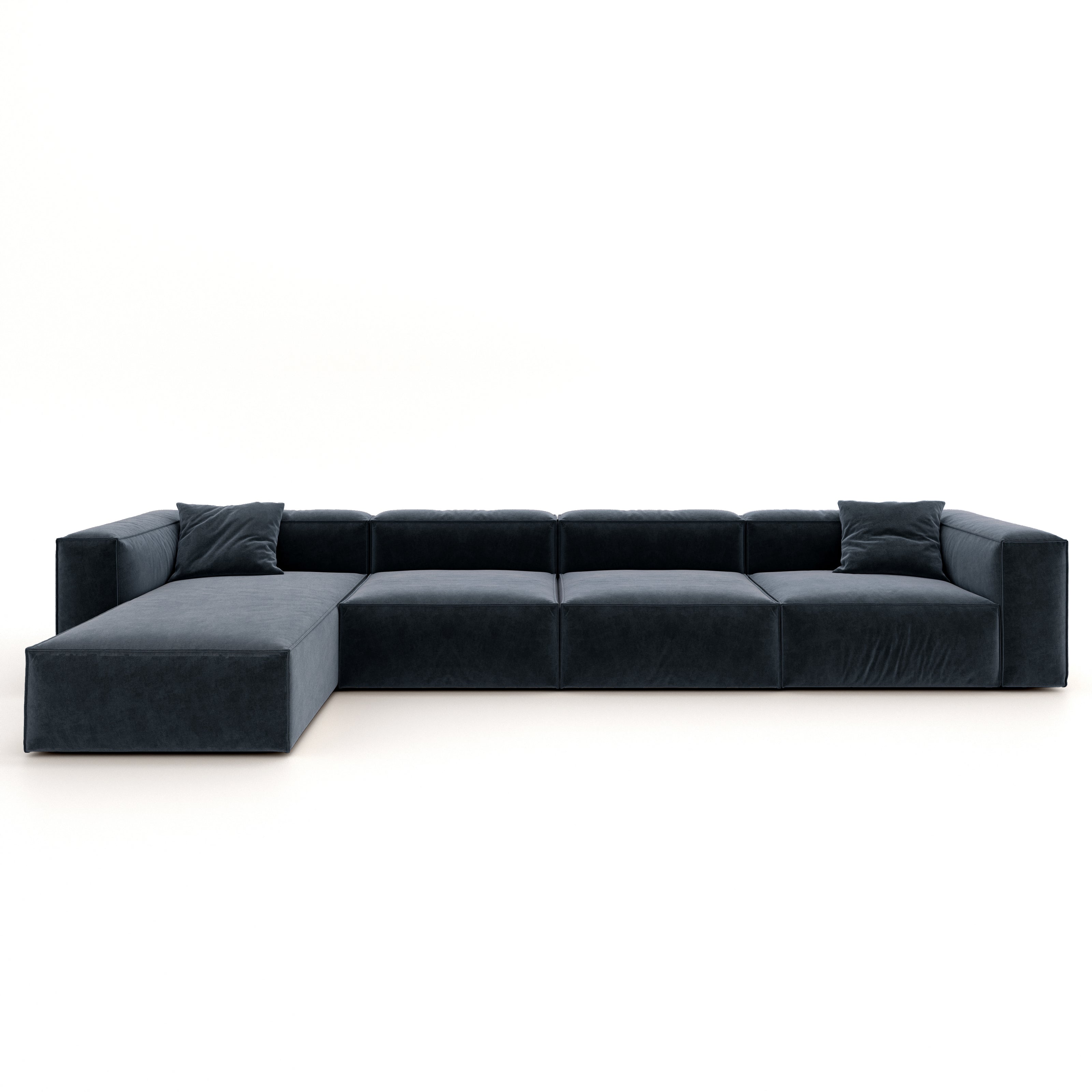 Eleanor Modular Sofa – Velvet Collection – Oxford Blue