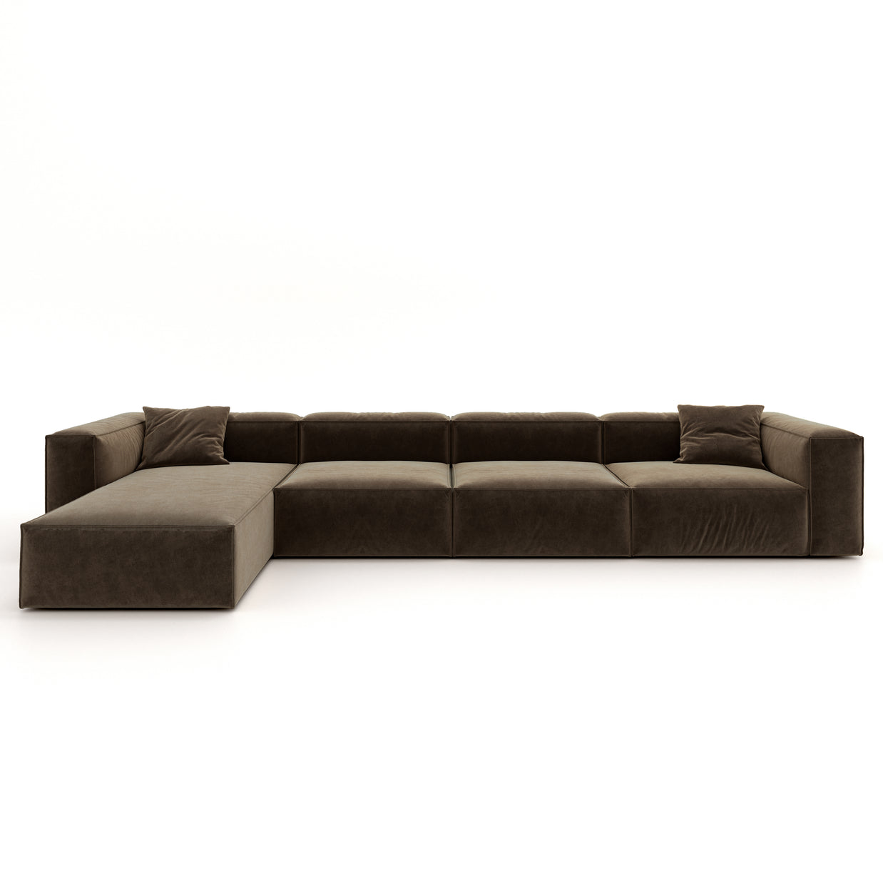 Eleanor Modular Sofa – Velvet Collection – Mocha