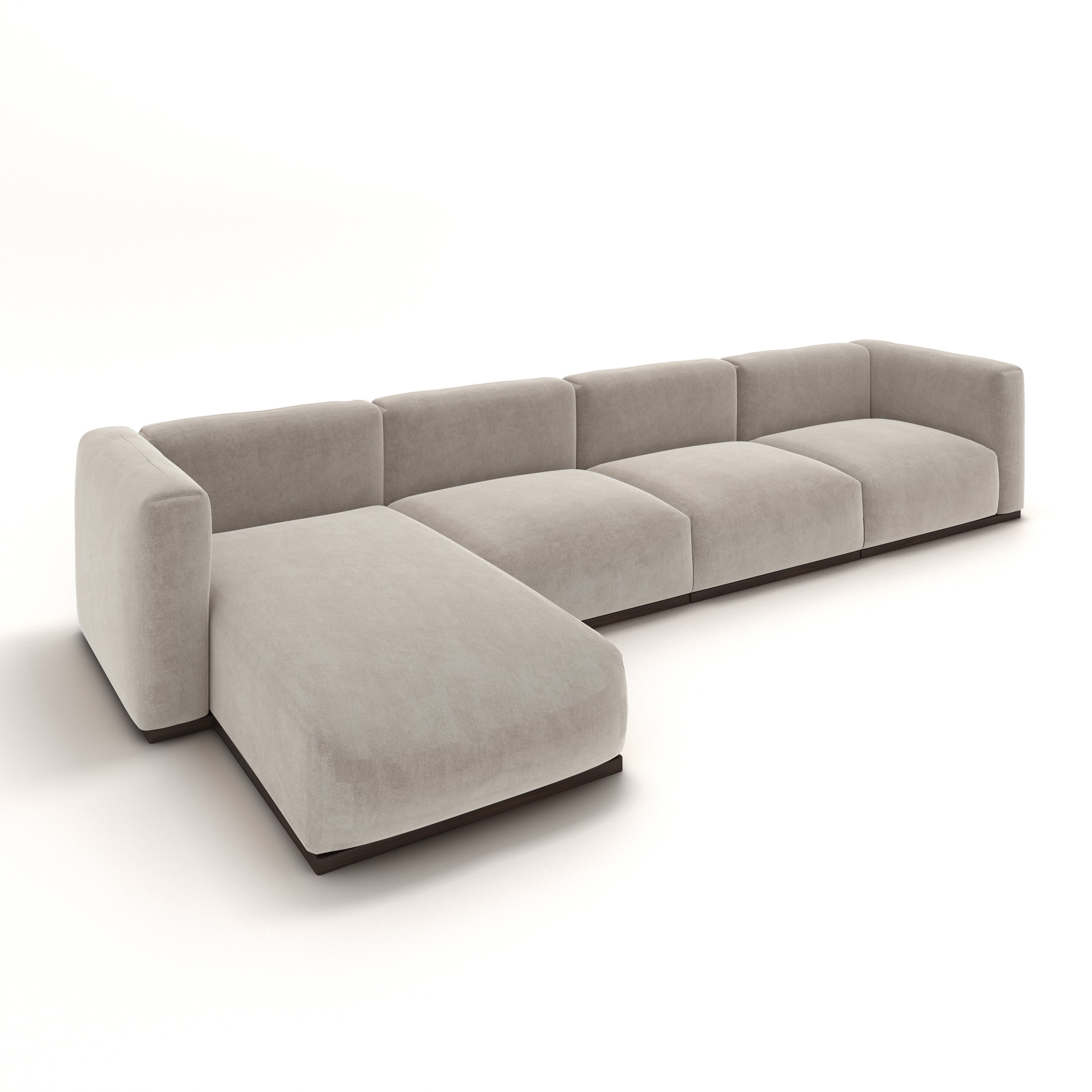 Charlotte Modular Sofa – Velvet Collection – Alabaster