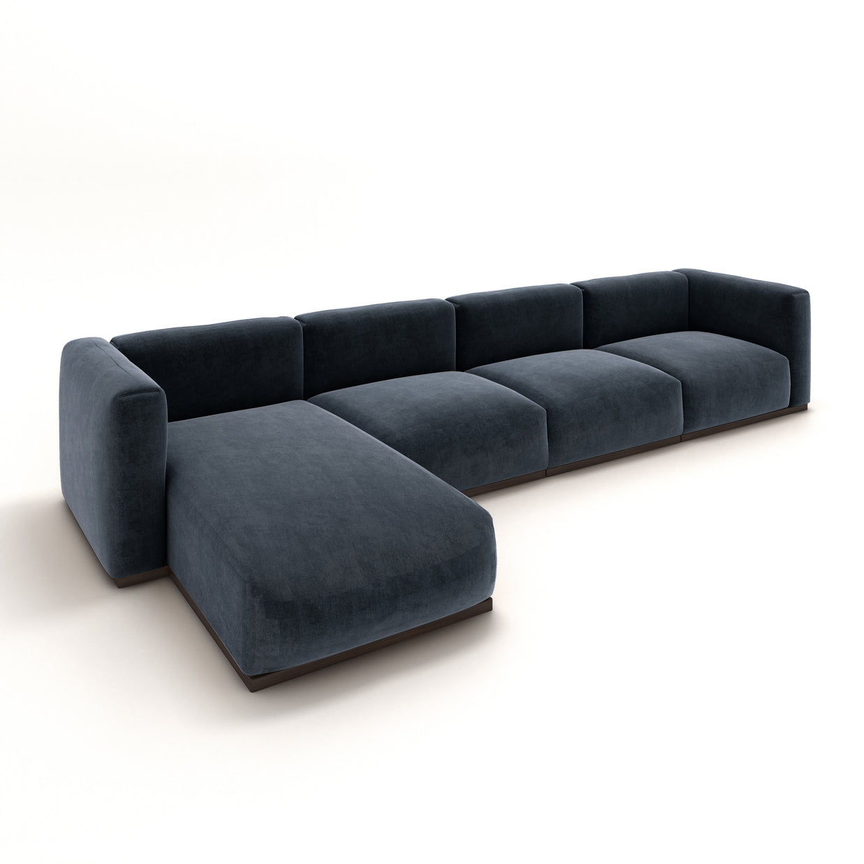 Charlotte Modular Sofa – Velvet Collection – Oxford Blue