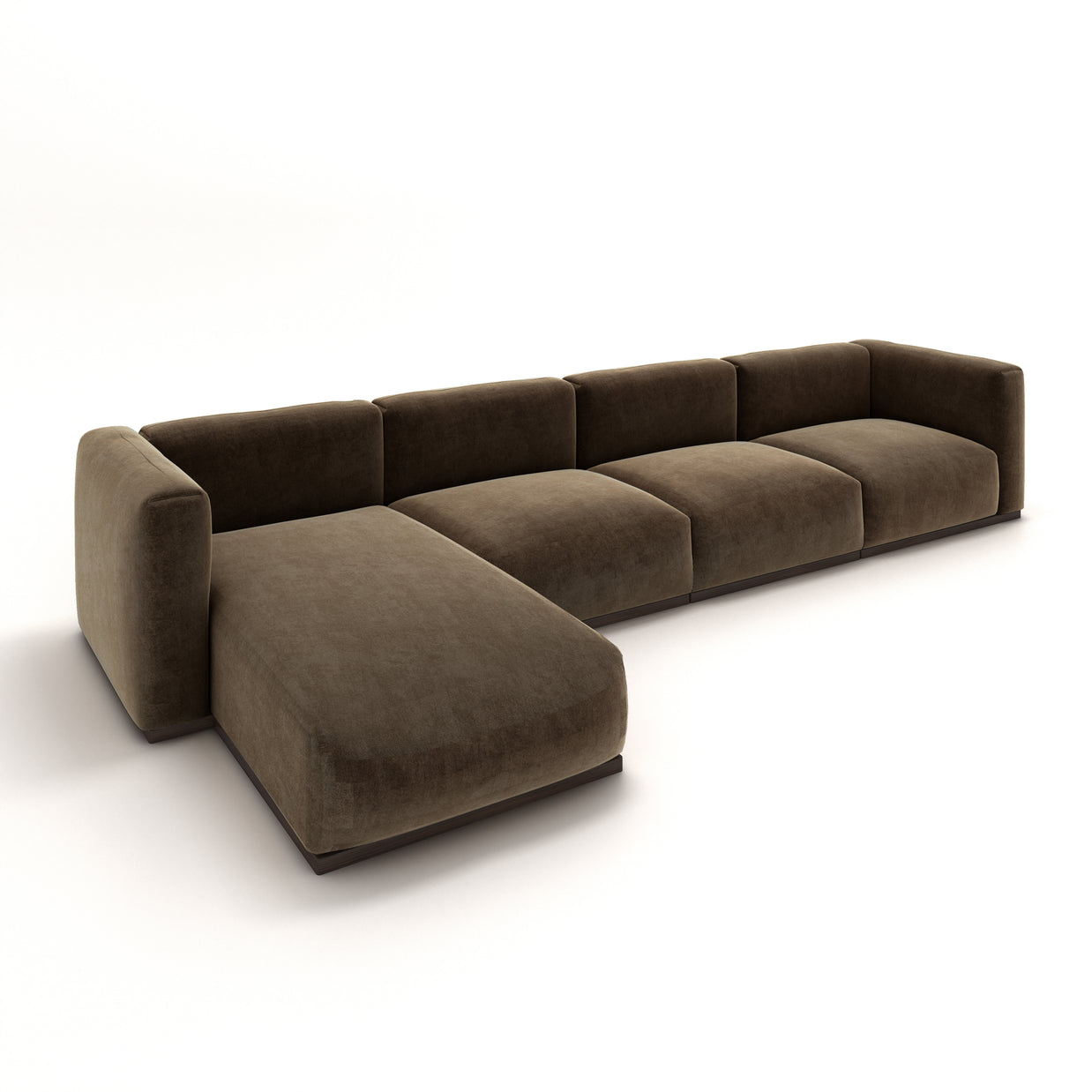 Charlotte Modular Sofa – Velvet Collection – Mocha