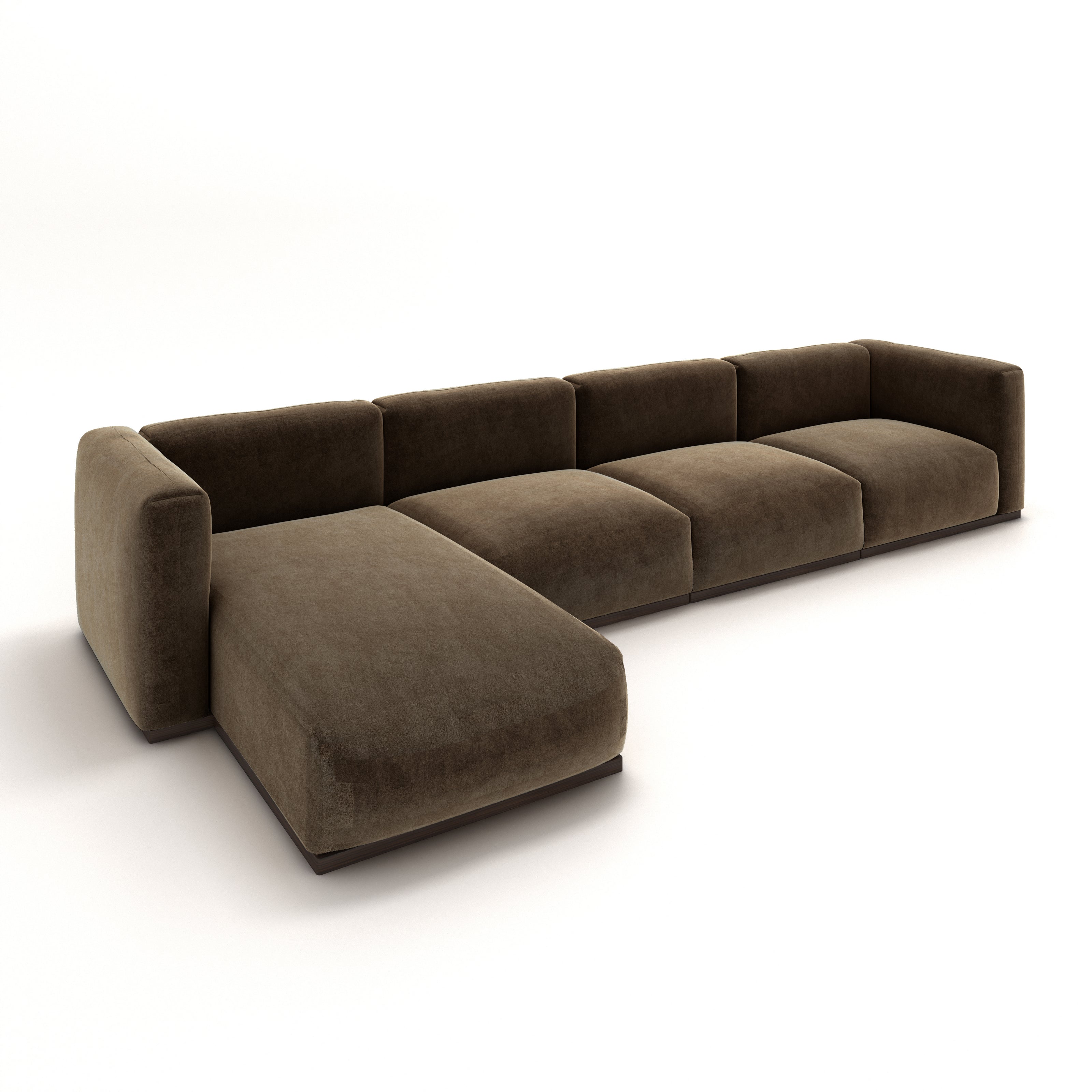 Charlotte Modular Sofa – Velvet Collection – Mocha