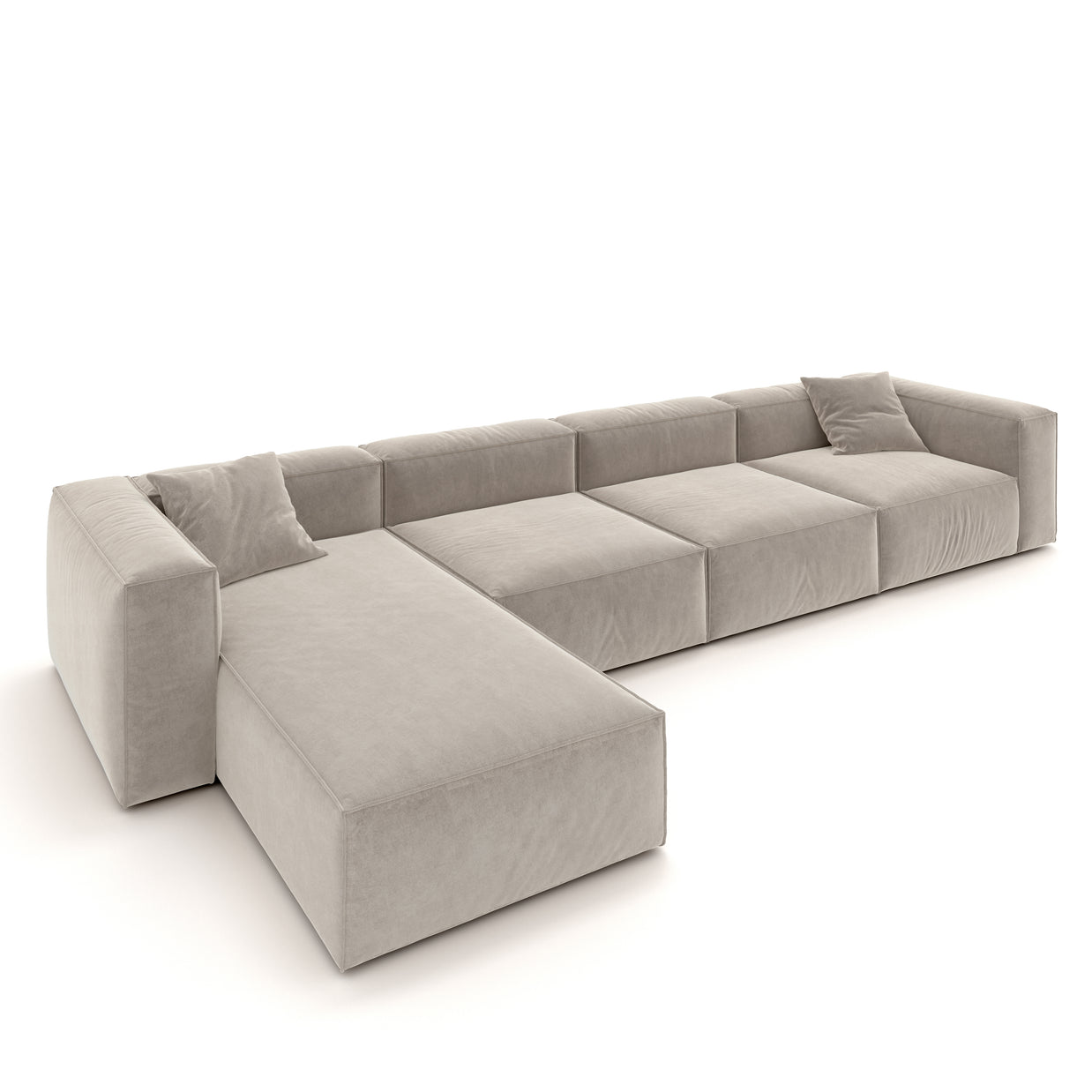 Eleanor Modular Sofa – Velvet Collection – Alabaster