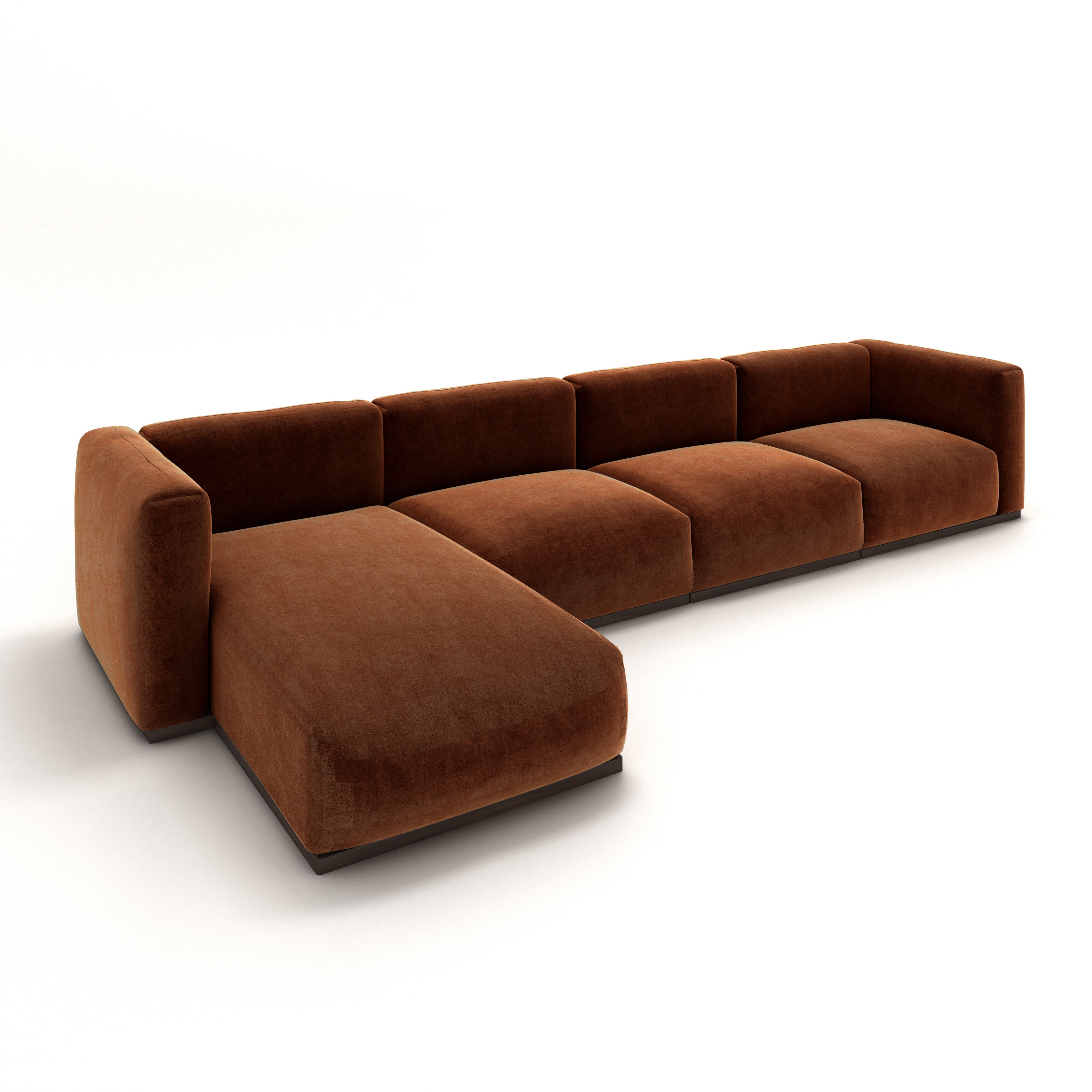 Charlotte Modular Sofa – Velvet Collection – Copper