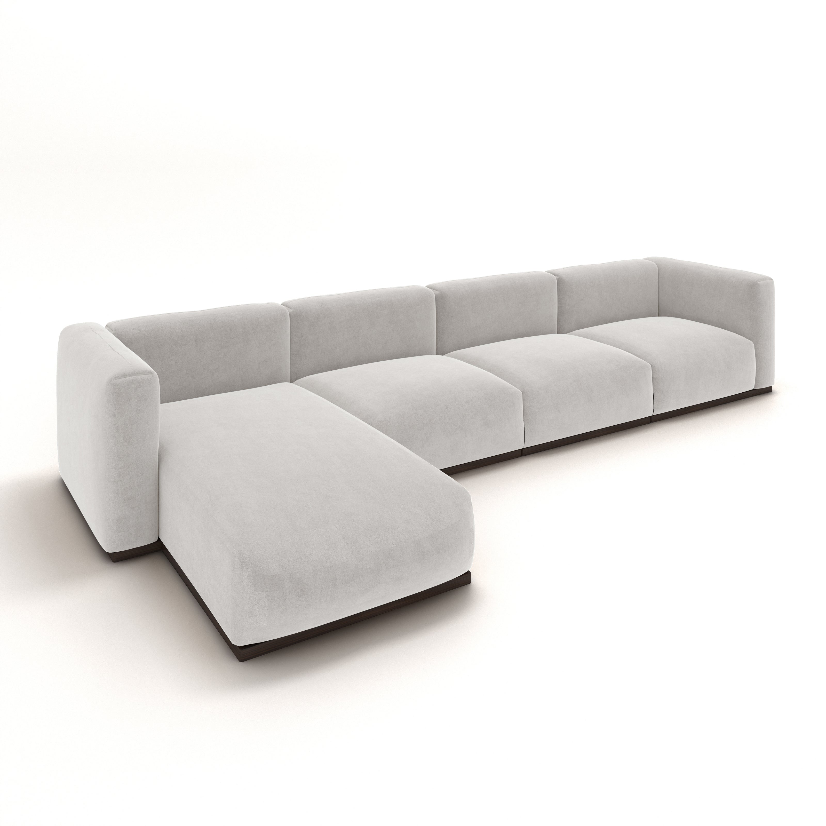Charlotte Modular Sofa – Velvet Collection – Pearl