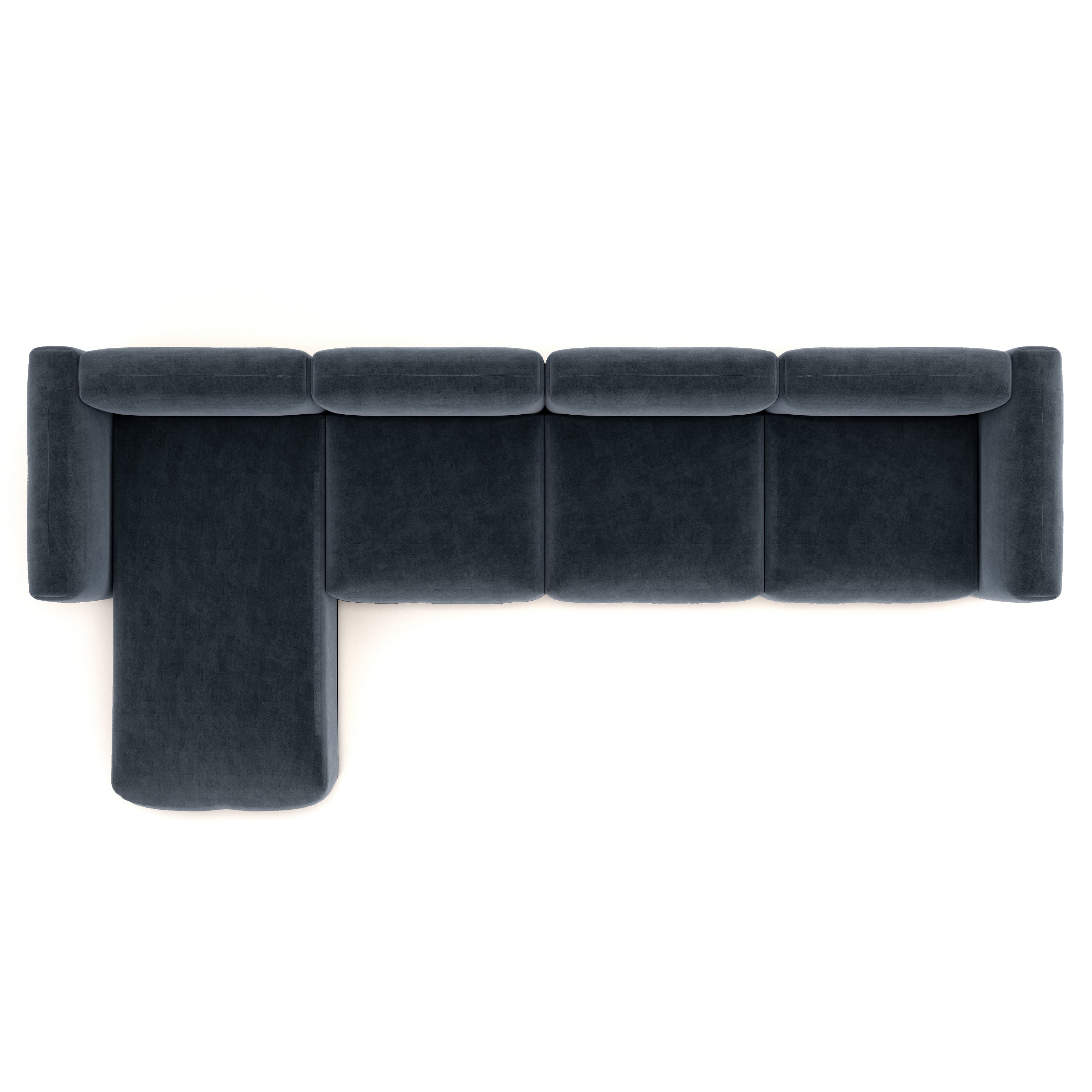 Charlotte Modular Sofa – Velvet Collection – Oxford Blue