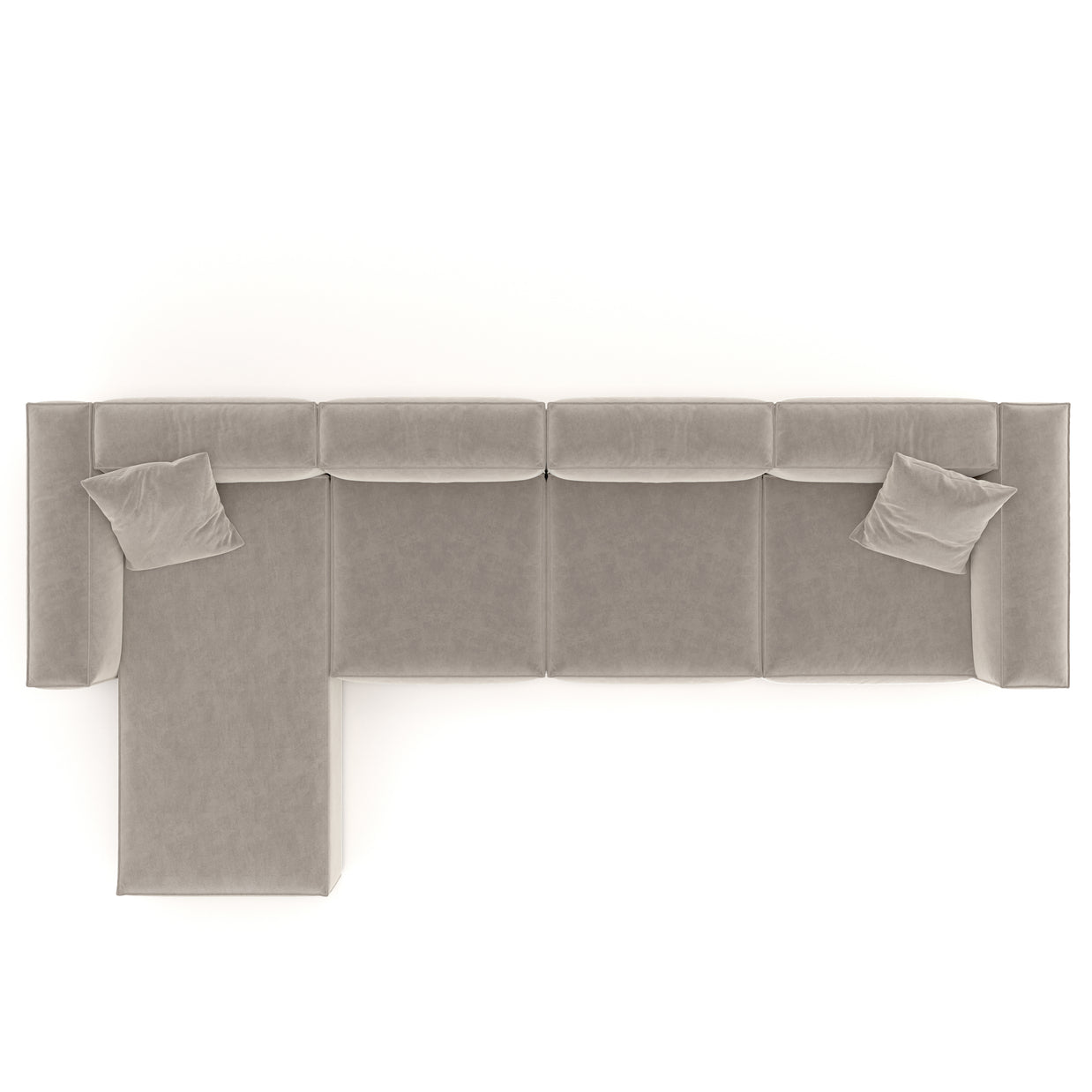 Eleanor Modular Sofa – Velvet Collection – Alabaster