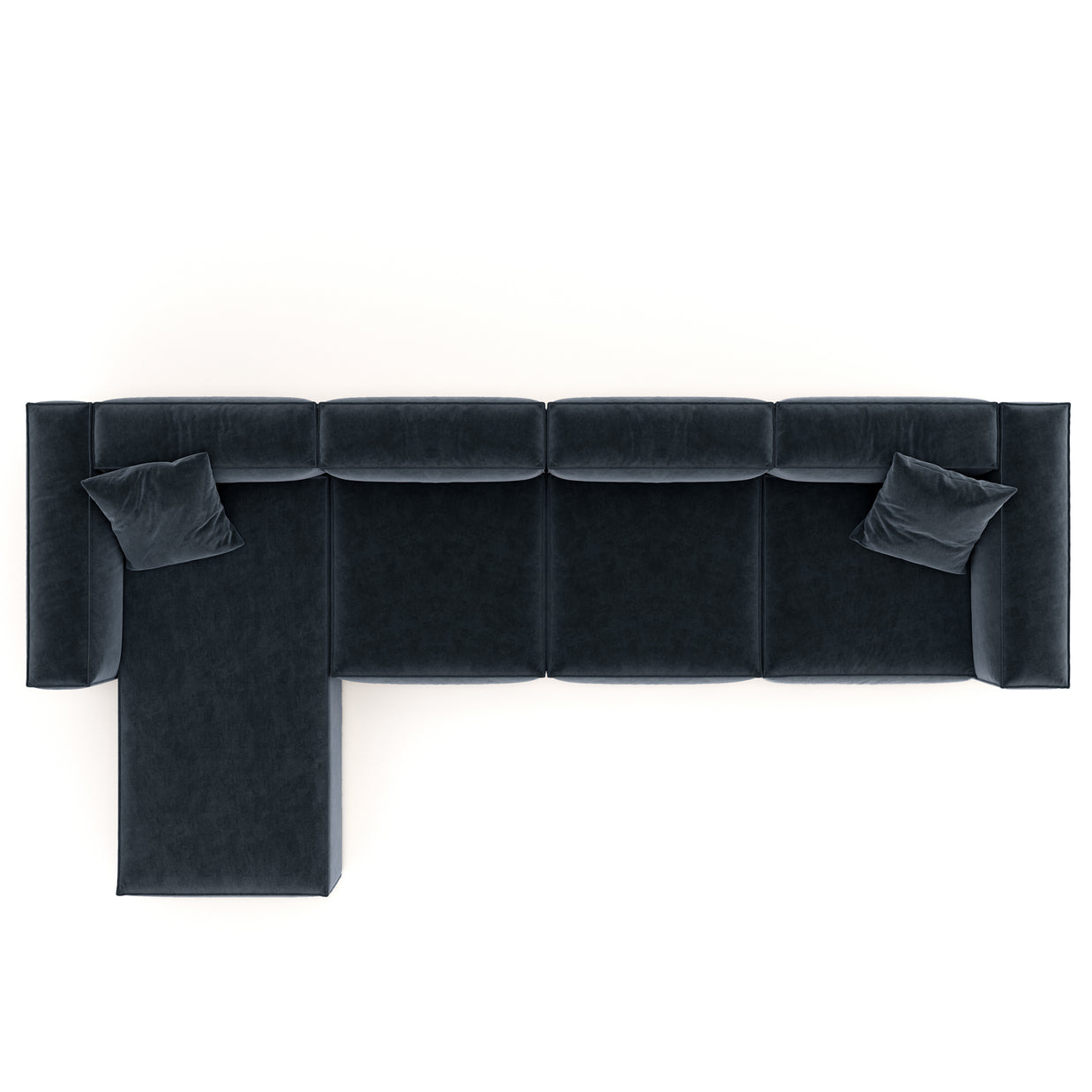 Eleanor Modular Sofa – Velvet Collection – Oxford Blue