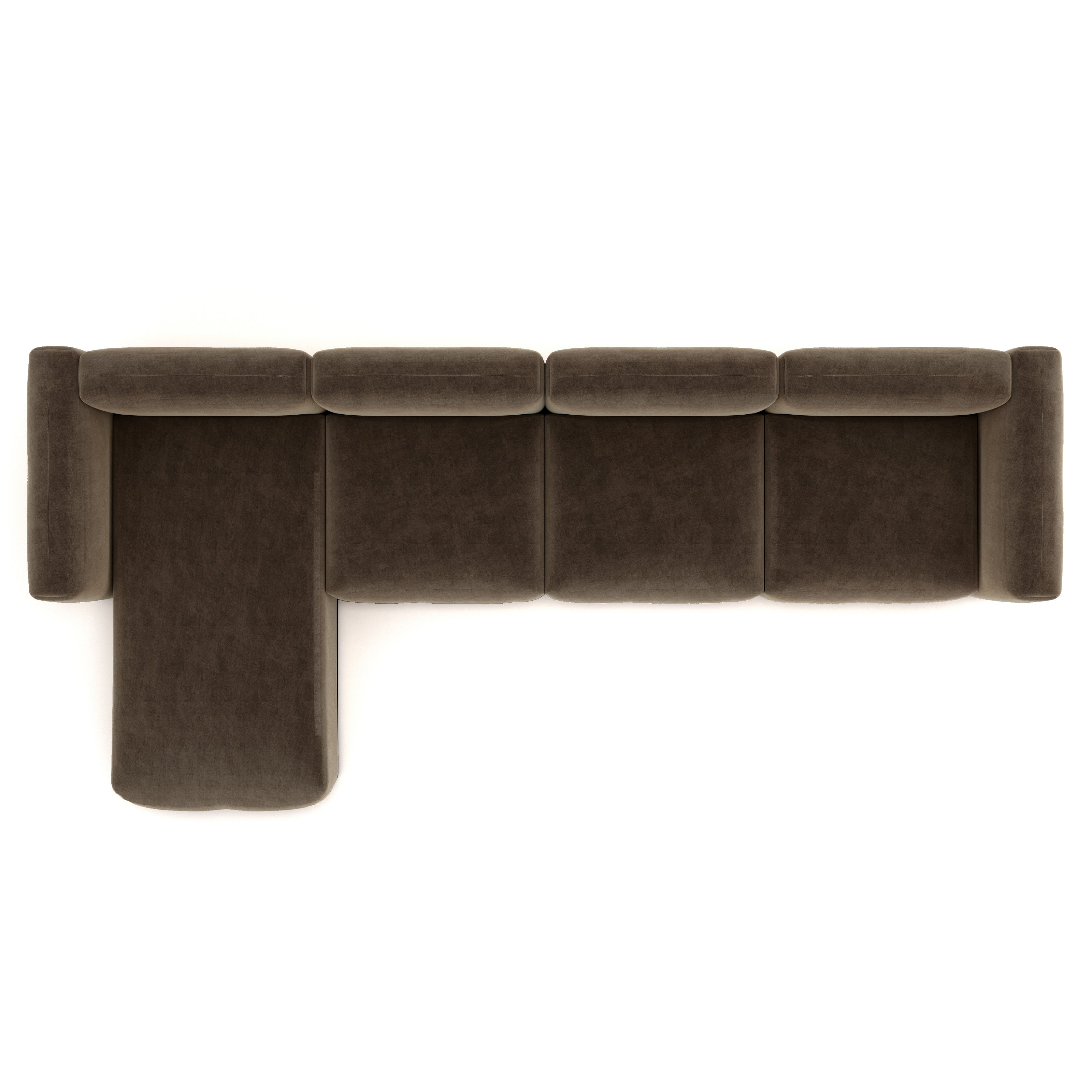 Charlotte Modular Sofa – Velvet Collection – Mocha