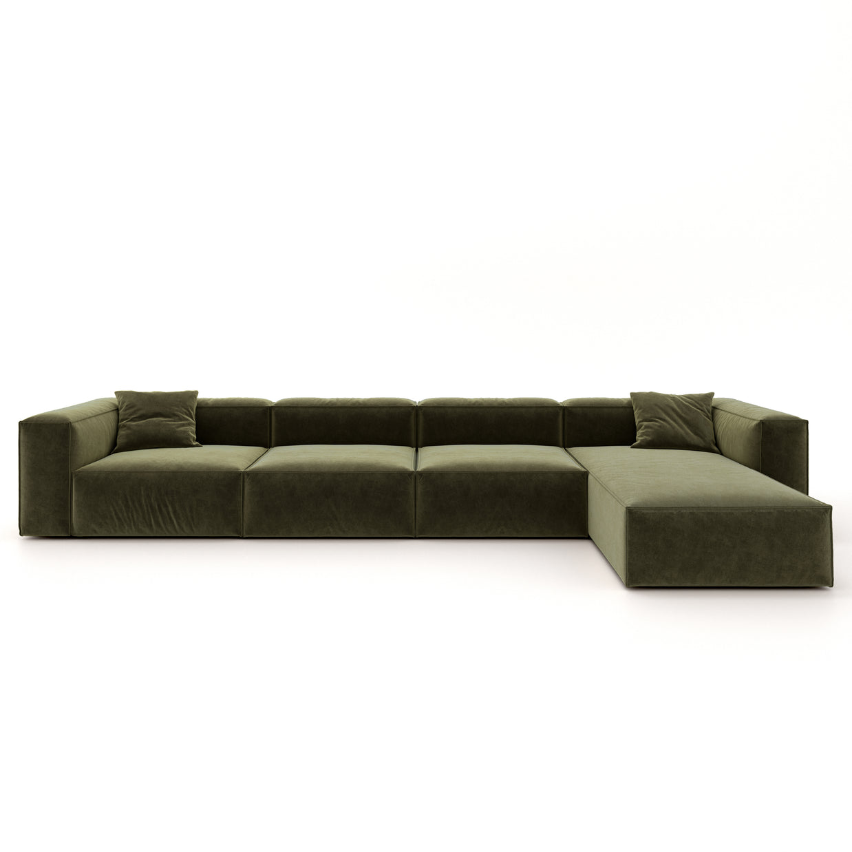 Eleanor Modular Sofa – Velvet Collection – Olive