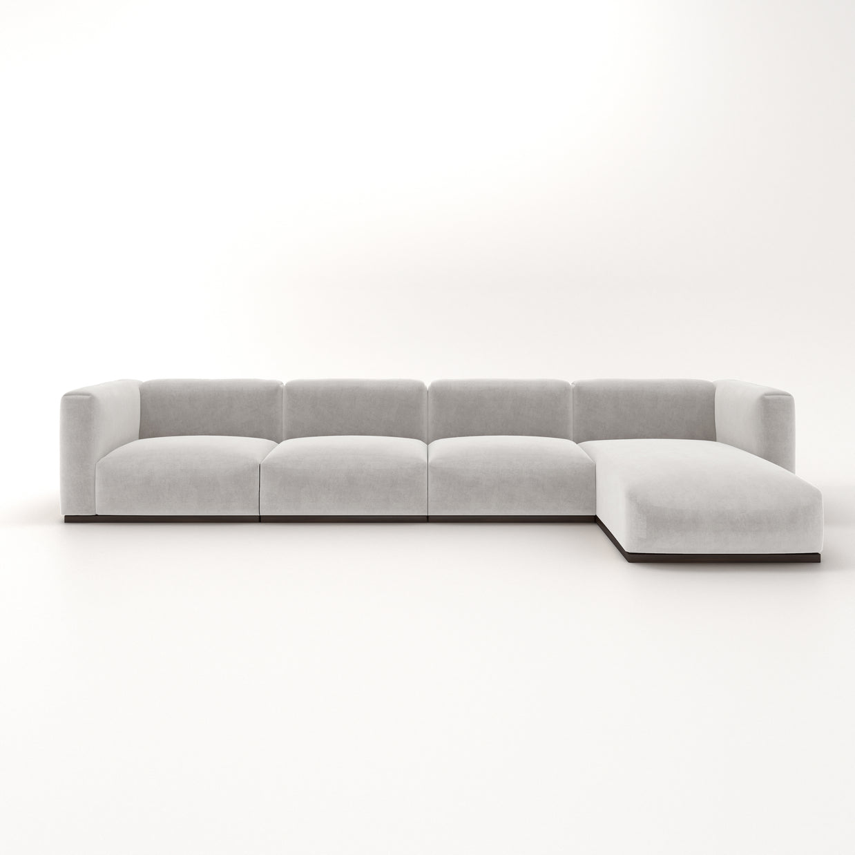 Charlotte Modular Sofa – Velvet Collection – Pearl