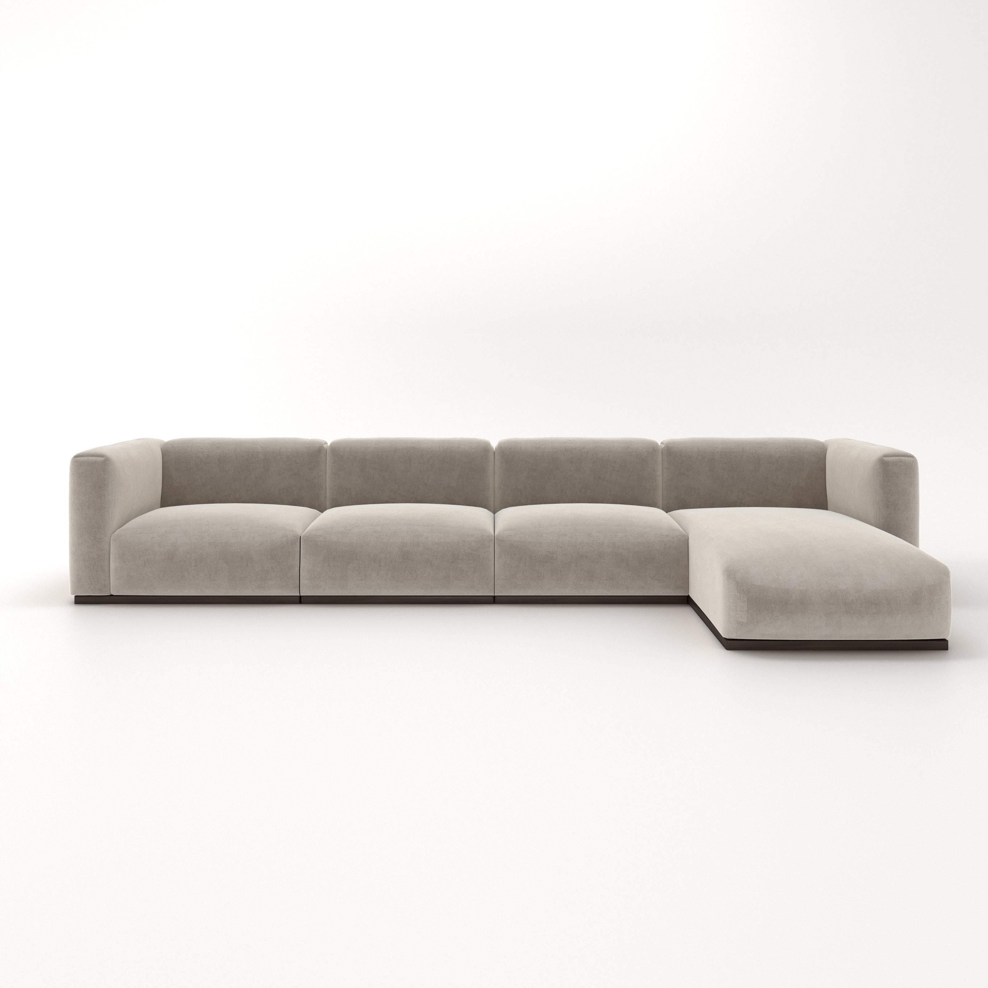 Charlotte Modular Sofa – Velvet Collection – Alabaster