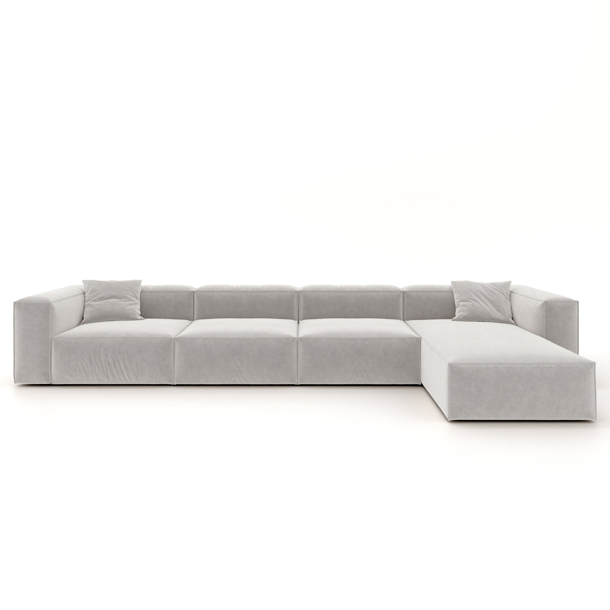 Eleanor Modular Sofa – Velvet Collection – Pearl