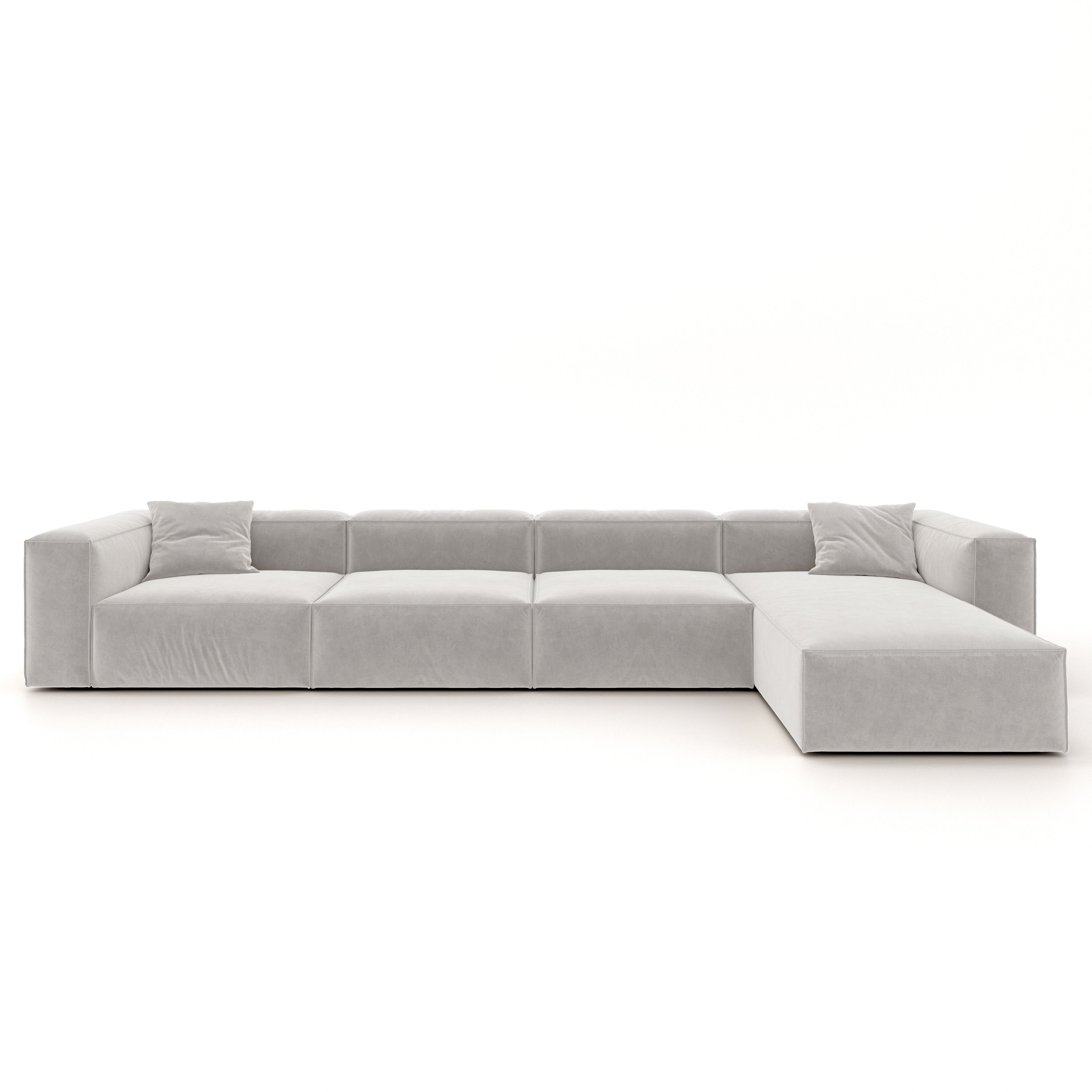 Eleanor Modular Sofa – Velvet Collection – Pearl
