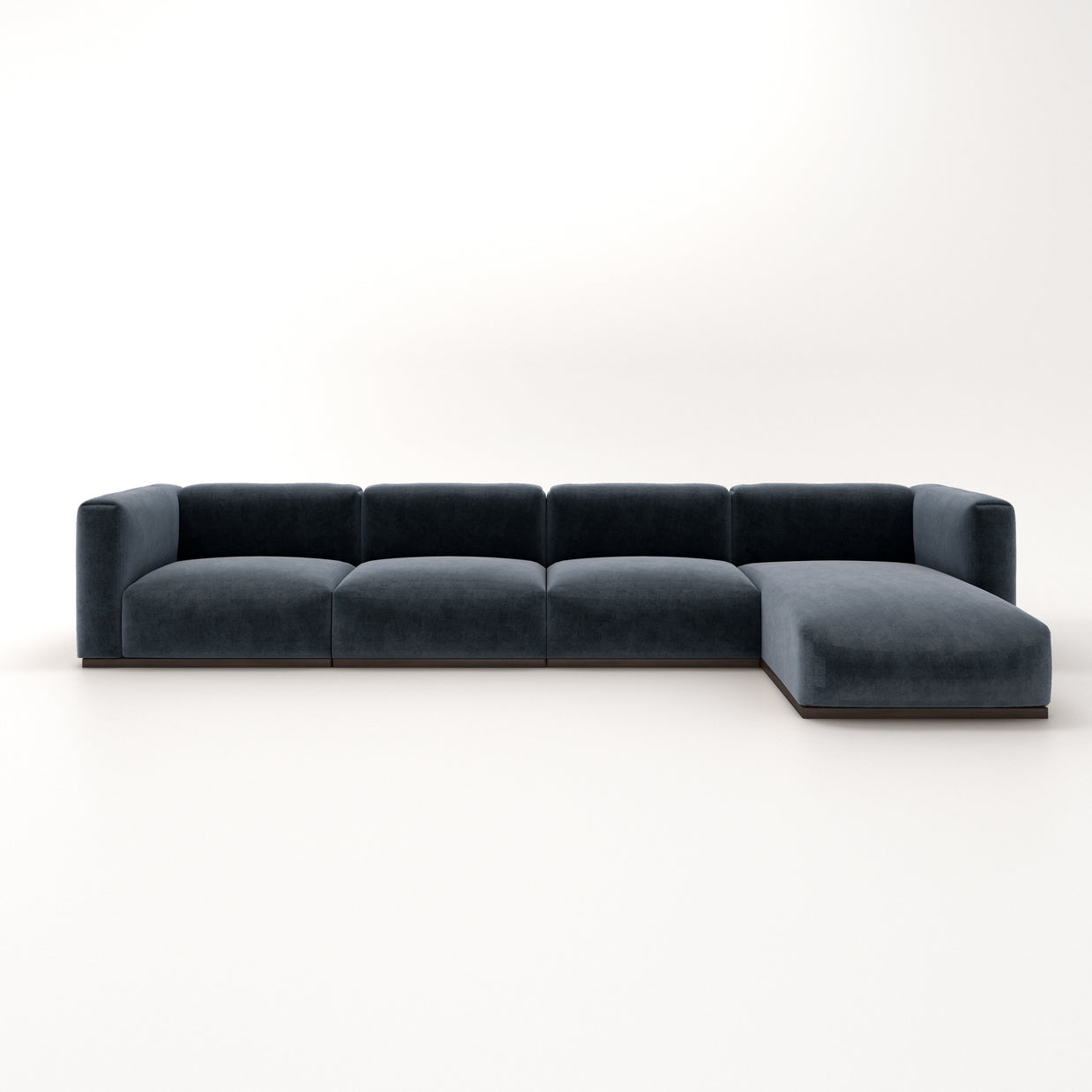 Charlotte Modular Sofa – Velvet Collection – Oxford Blue